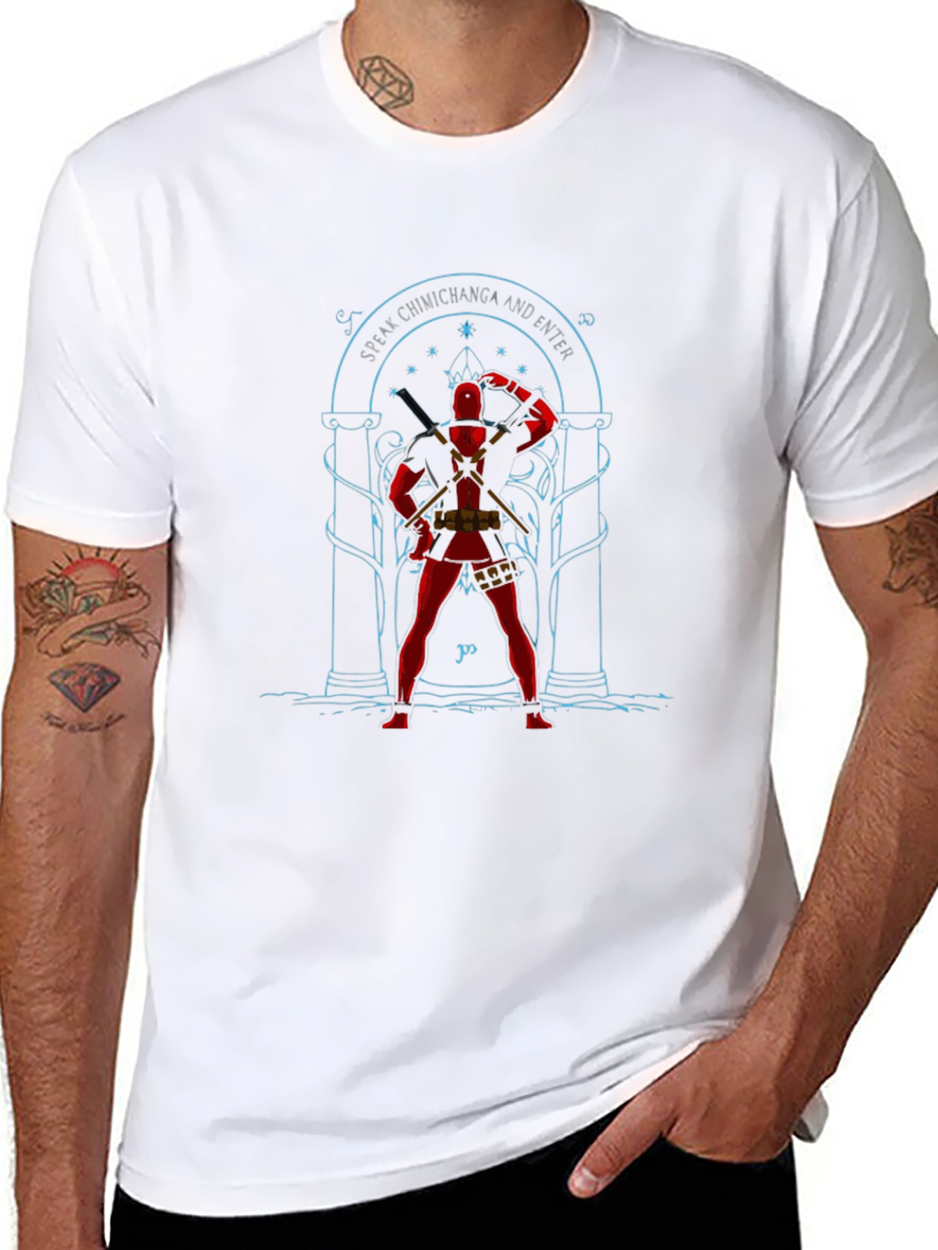 Speak Chimichanga Deadpool Black T-Shirt