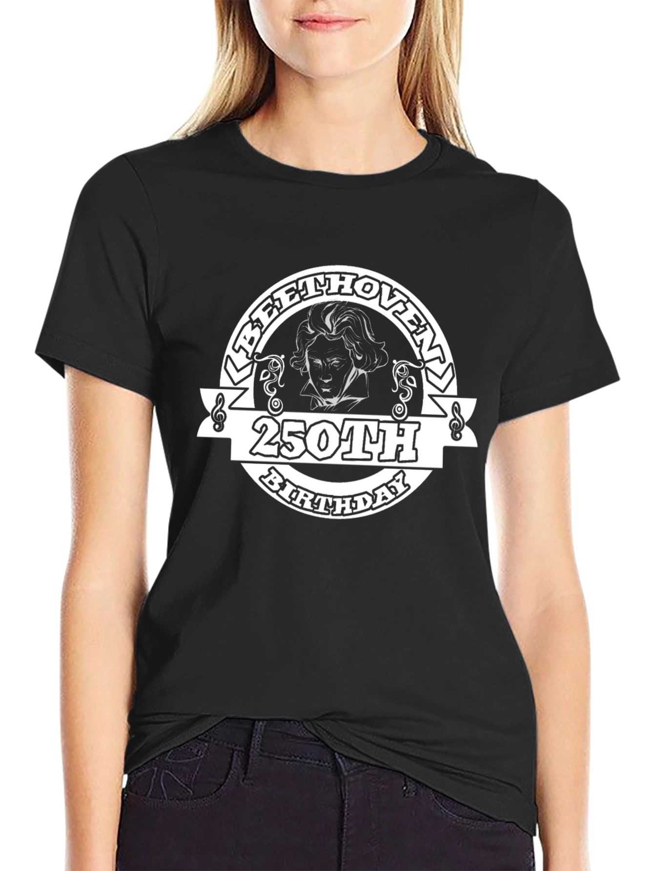 Beethoven 250th Birthday Black T-Shirt