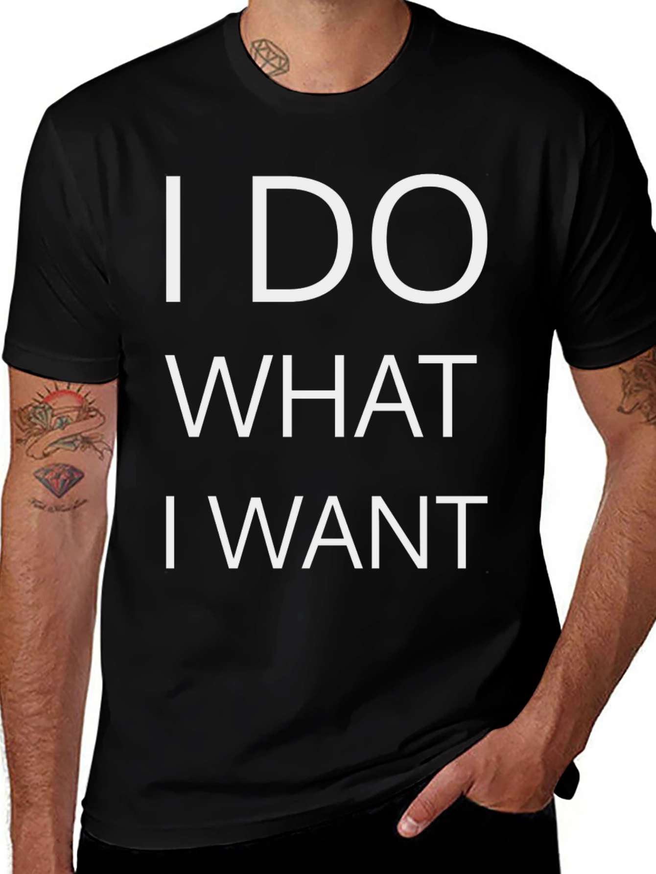 I Do What I Want Graphic Tee - Black