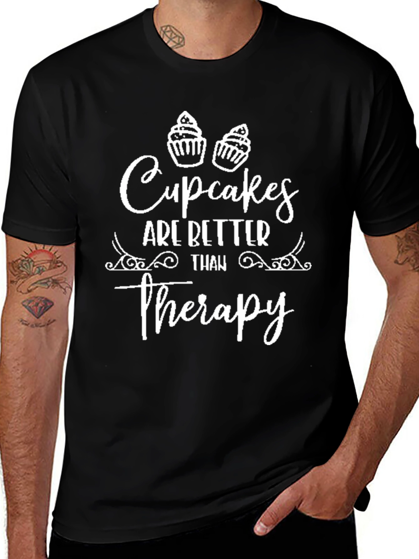 Cupcakes are Better Than Therapy Graphic T-Shirt