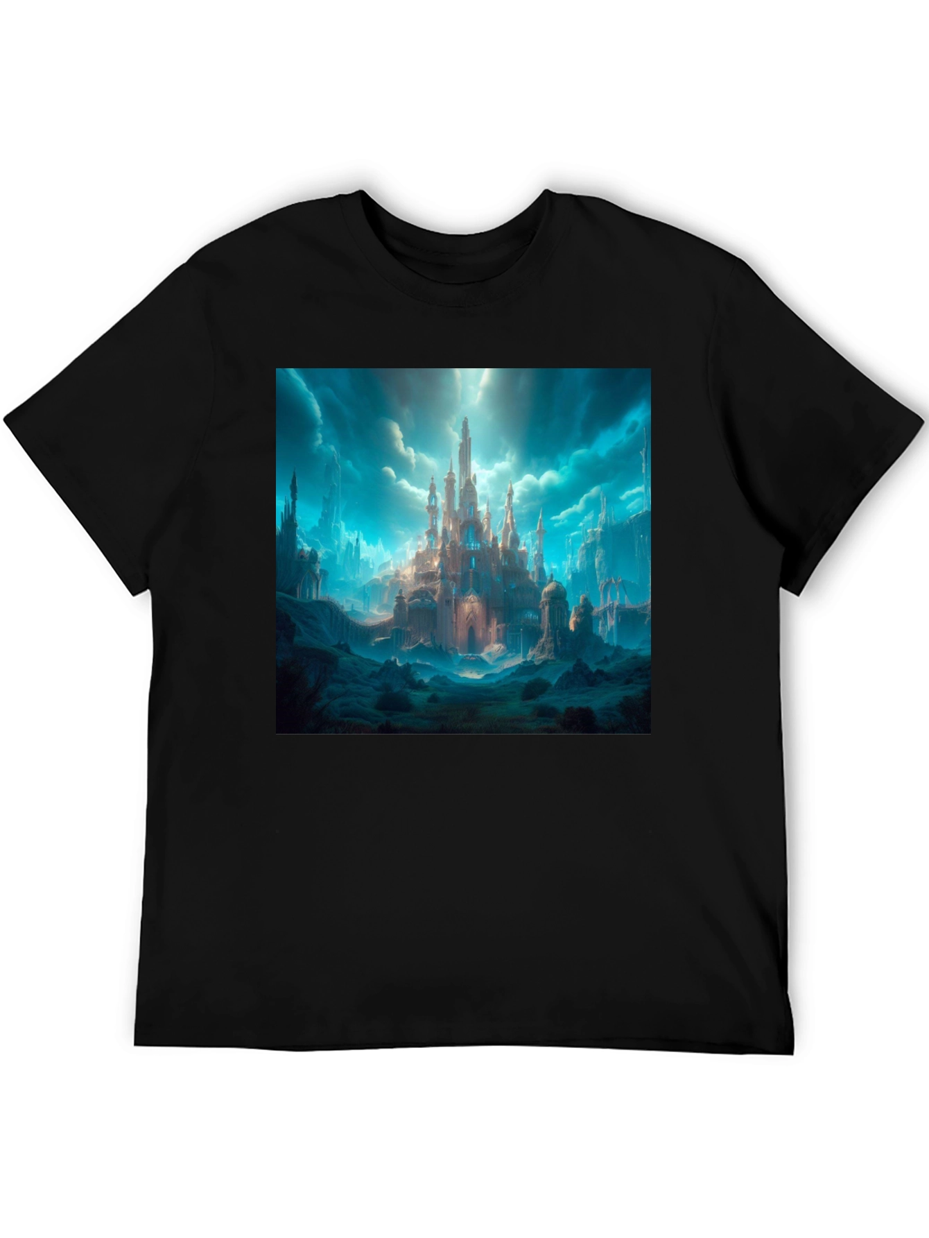 Fantasy Castle Graphic Tee - Premium Cotton Blend Shirt
