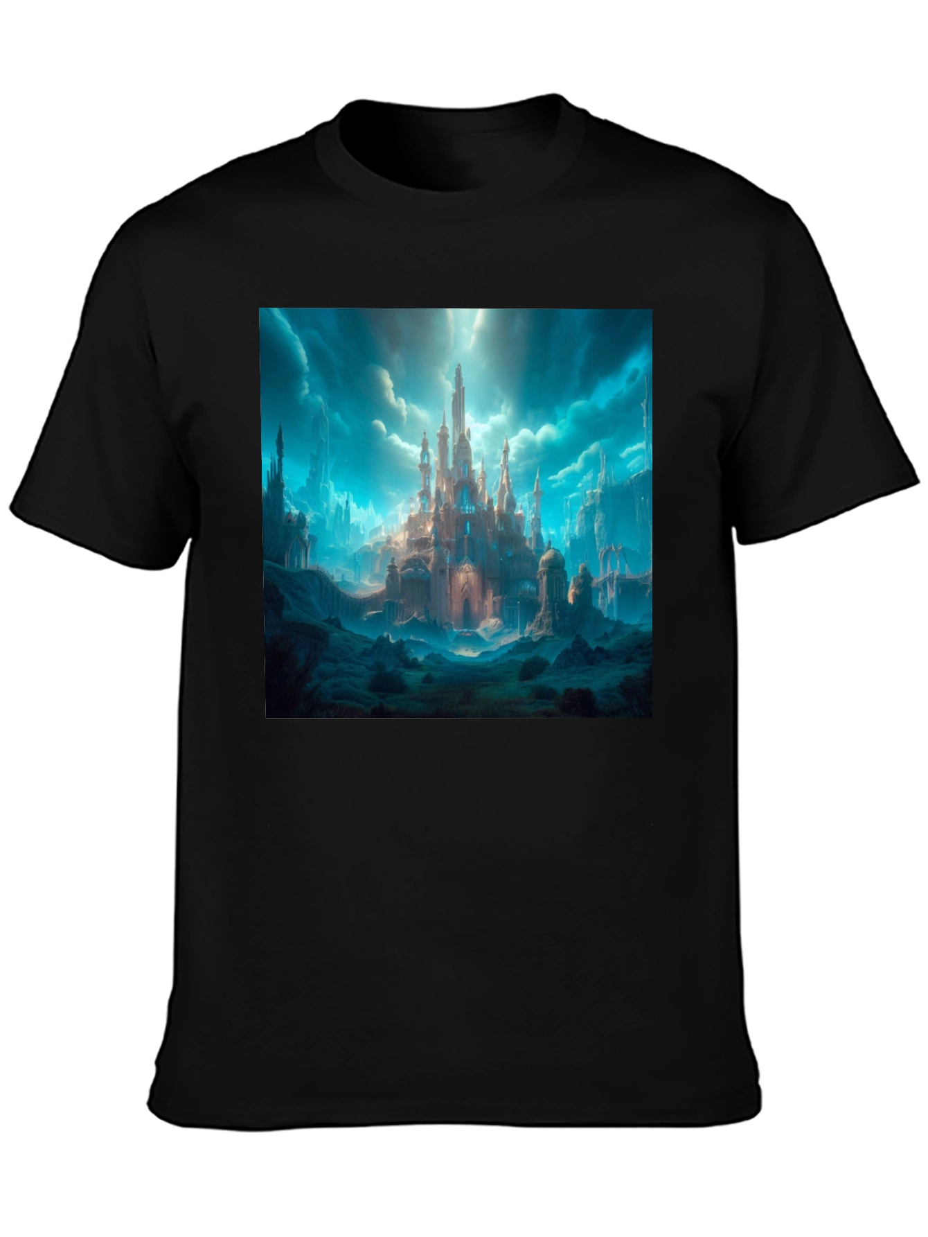 Fantasy Castle Graphic Tee - Premium Cotton Blend Shirt