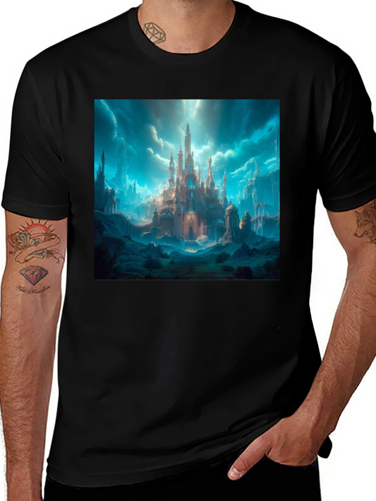 Fantasy Castle Graphic Tee - Premium Cotton Blend Shirt