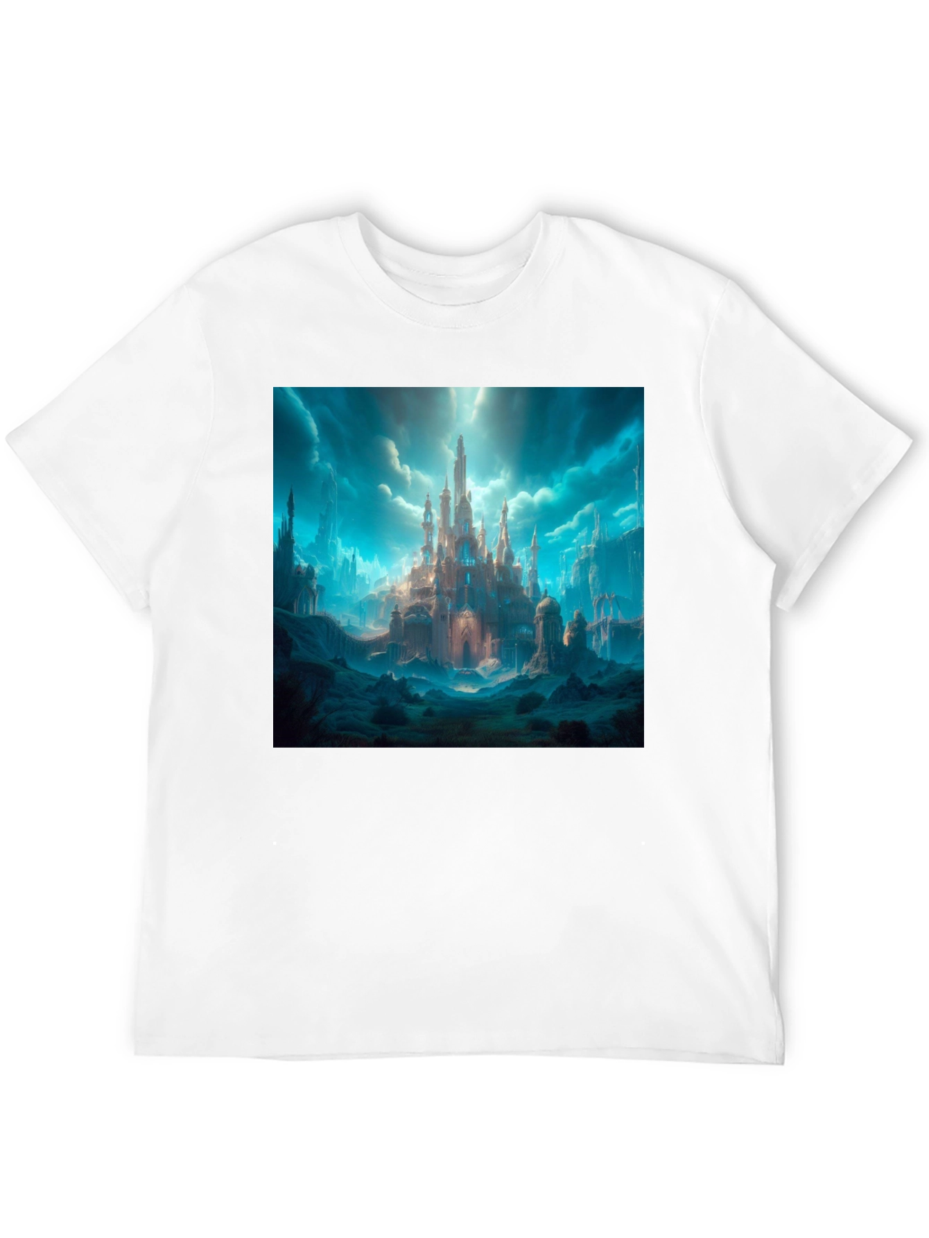 Fantasy Castle Graphic Tee - Premium Cotton Blend Shirt