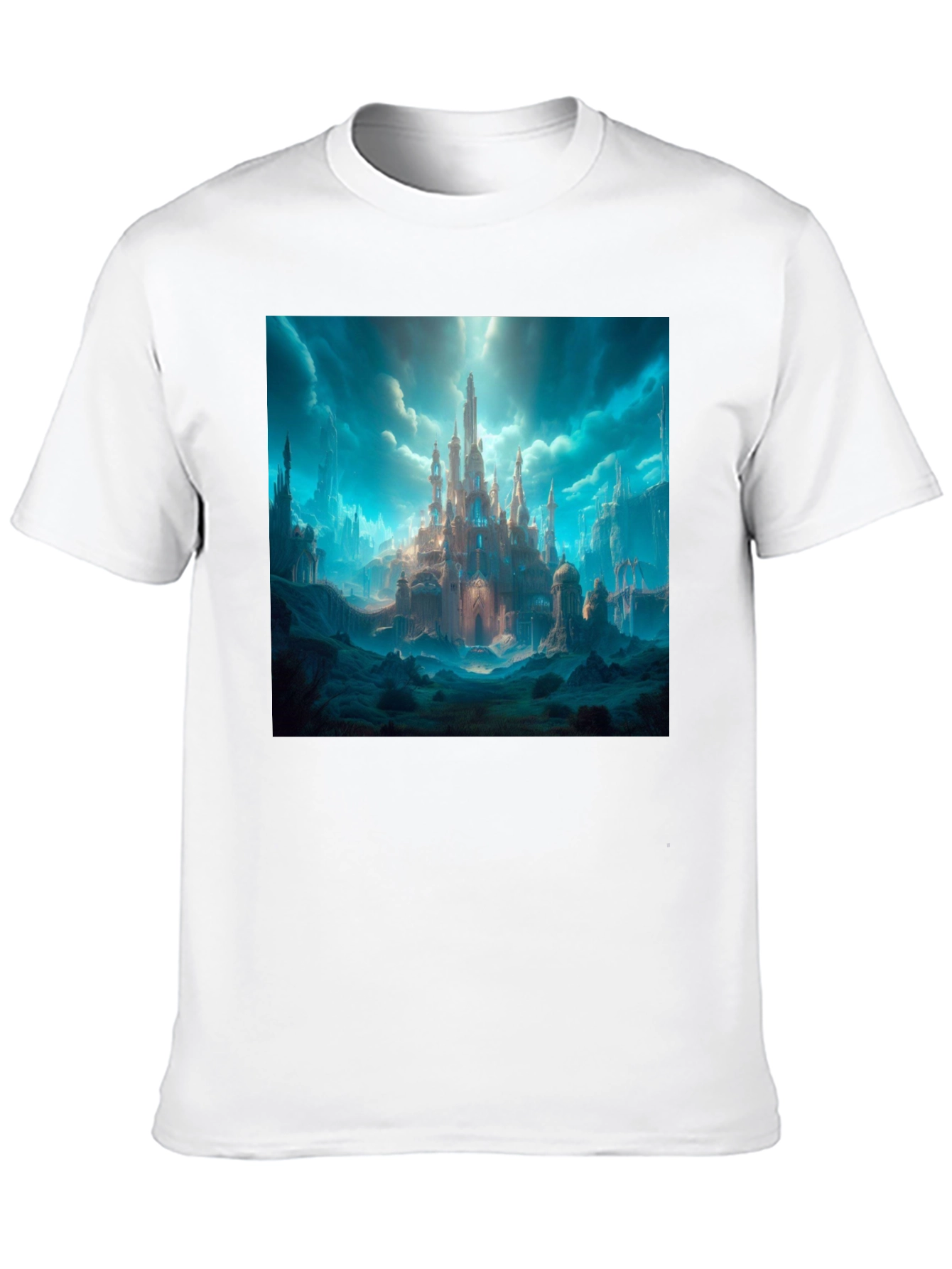 Fantasy Castle Graphic Tee - Premium Cotton Blend Shirt