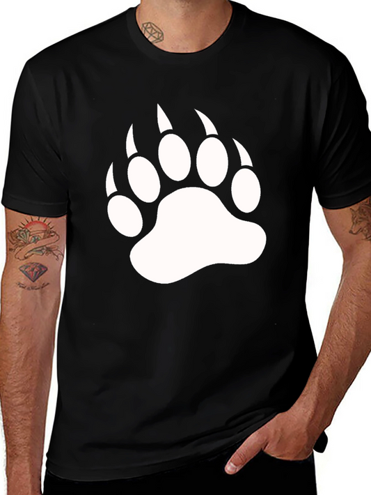 Bear Claw Print Black T-Shirt