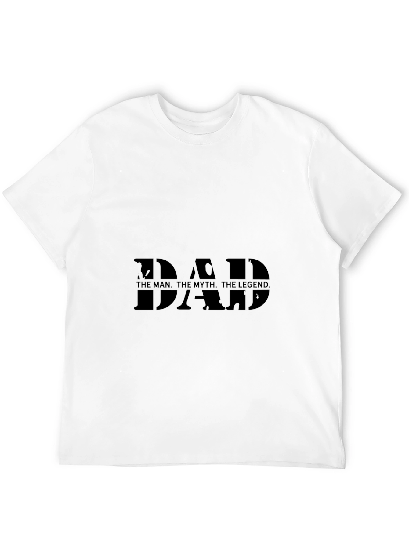Dad The Man Myth Legend Black Tee