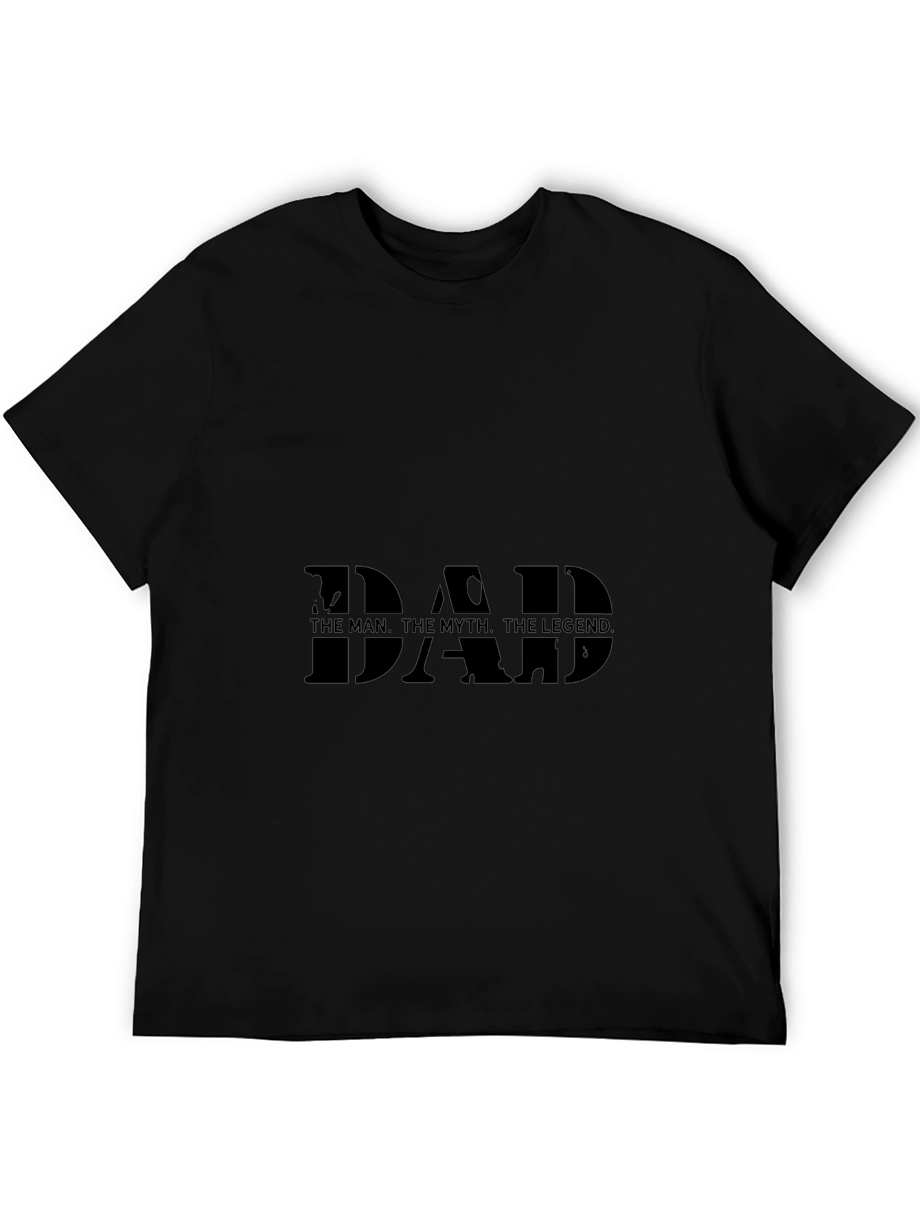 Dad The Man Myth Legend Black Tee