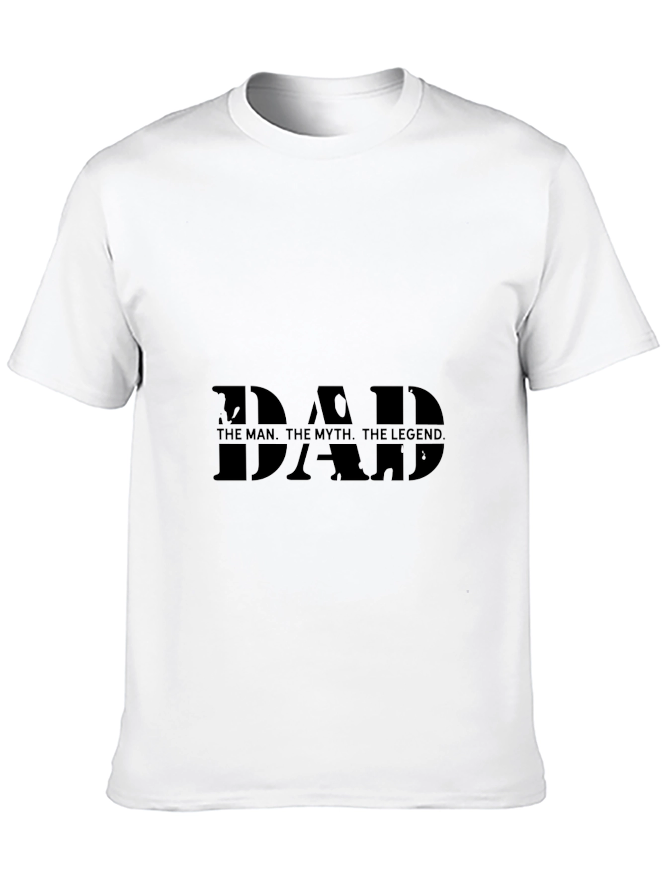 Dad The Man Myth Legend Black Tee