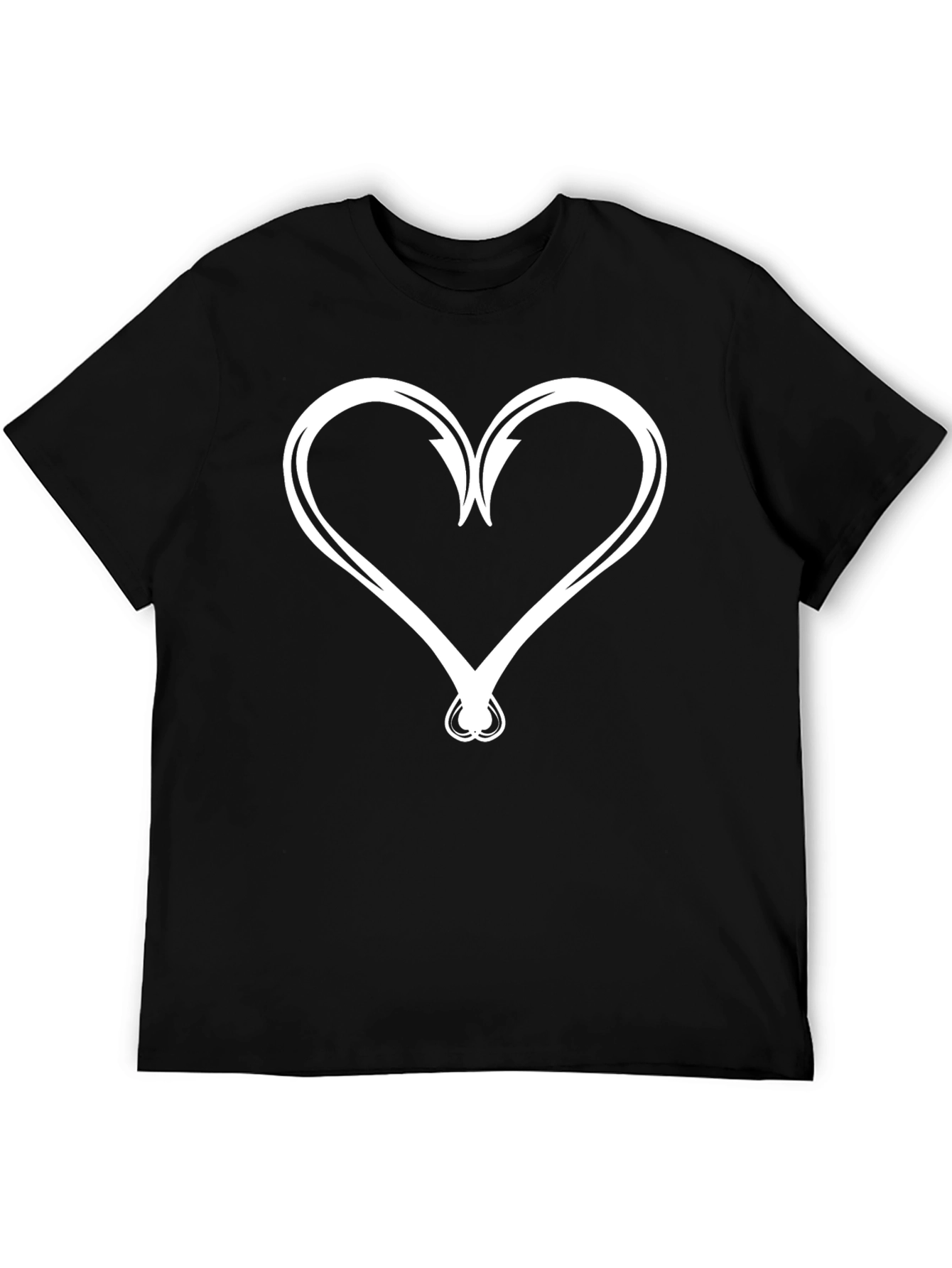 Hooked on Love T-Shirt - Black Cotton Tee