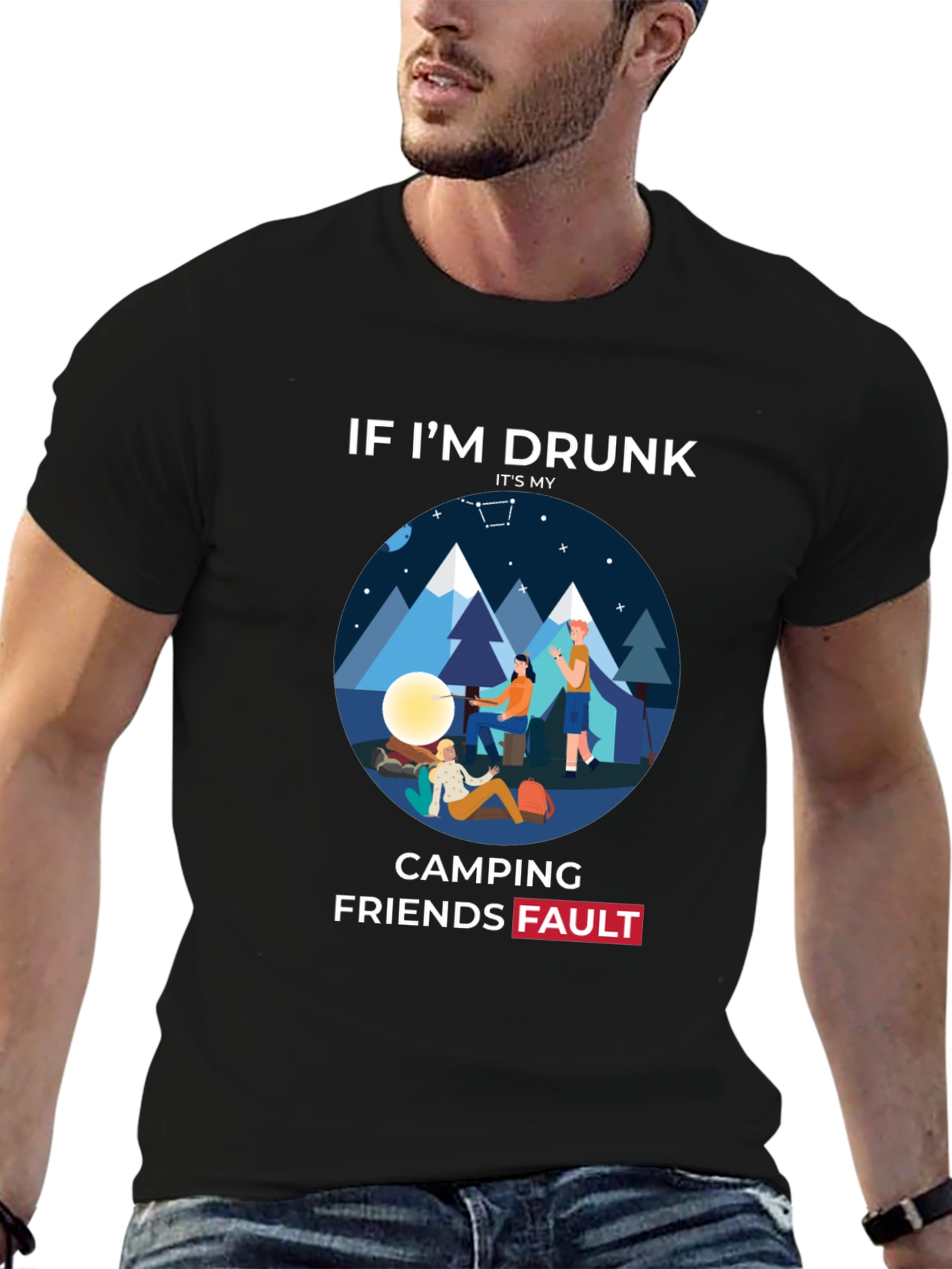 Funny Camping Friends Fault T-Shirt