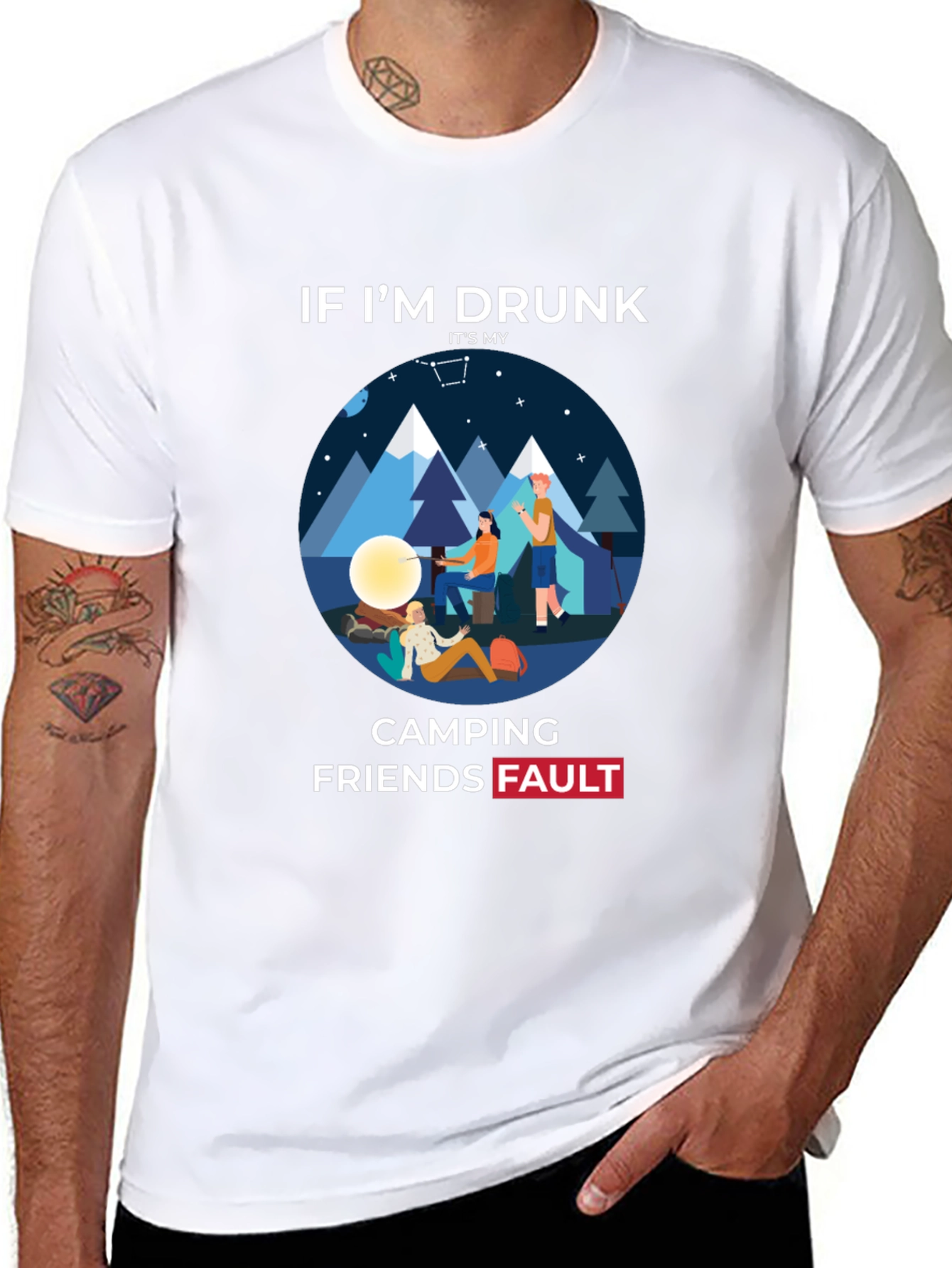 Funny Camping Friends Fault T-Shirt