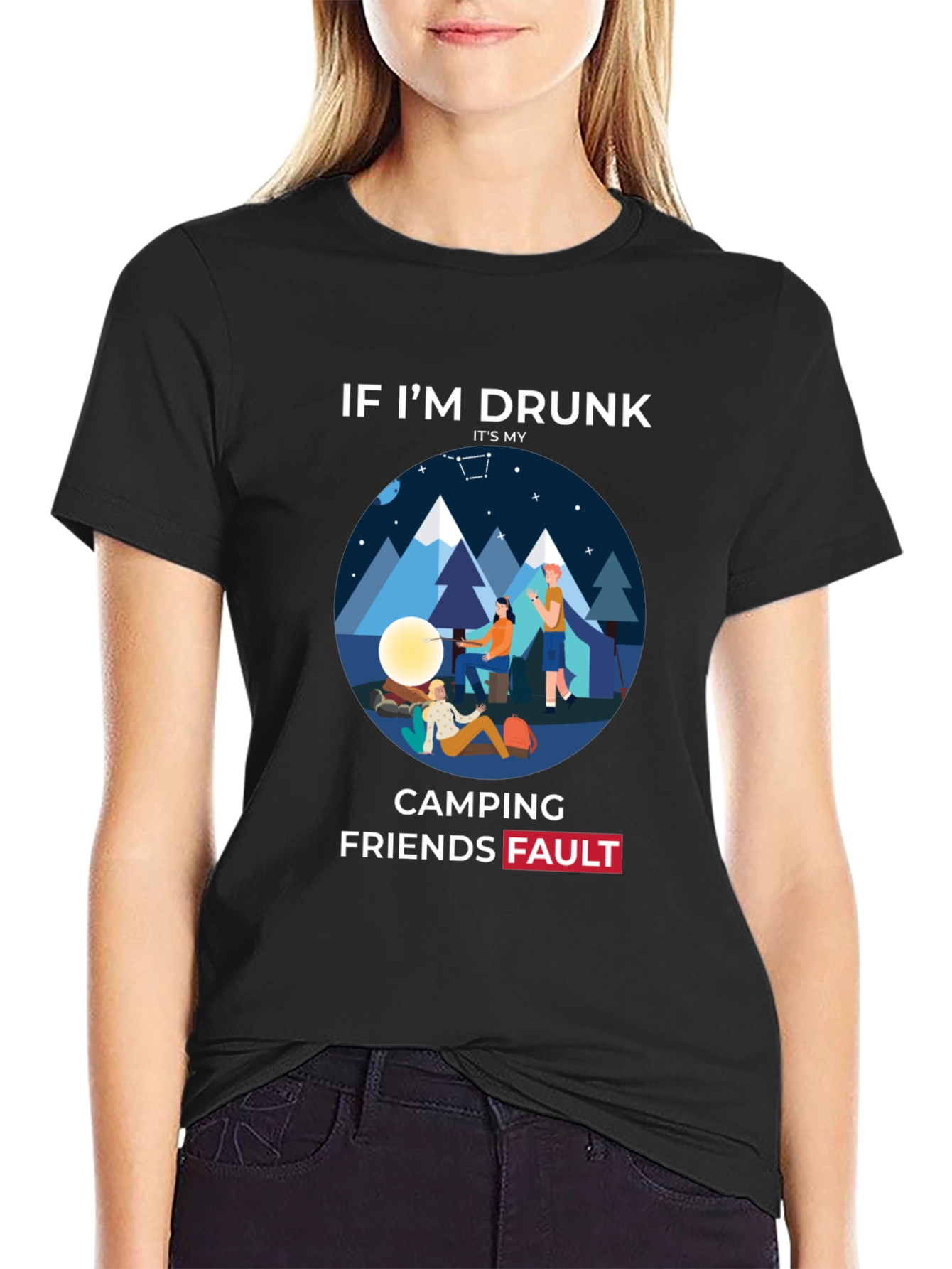 Funny Camping Friends Fault T-Shirt
