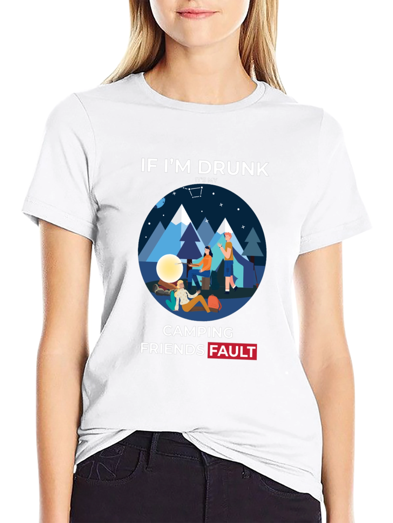 Funny Camping Friends Fault T-Shirt