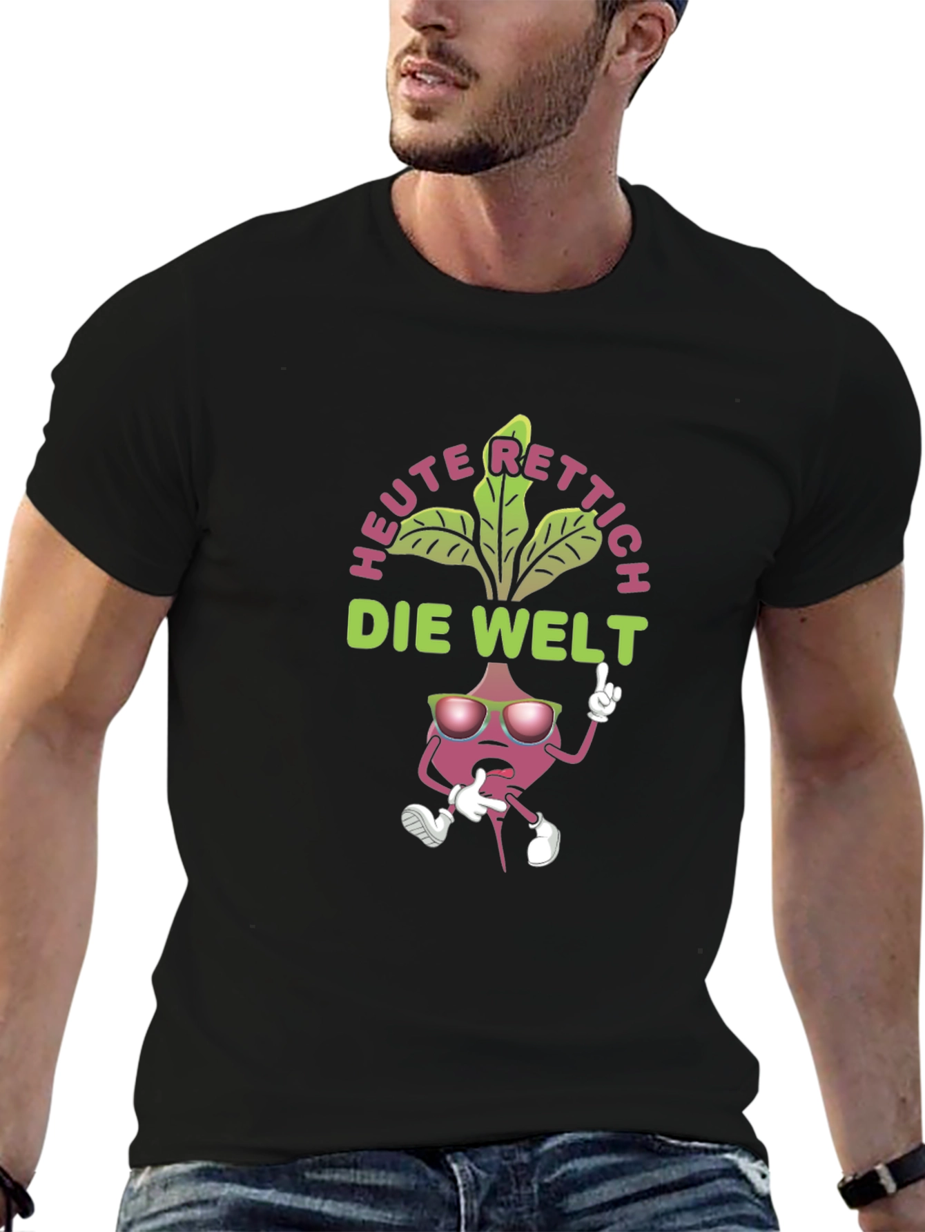 Radish Rescue T-Shirt - Cartoon Radish Graphic Tee