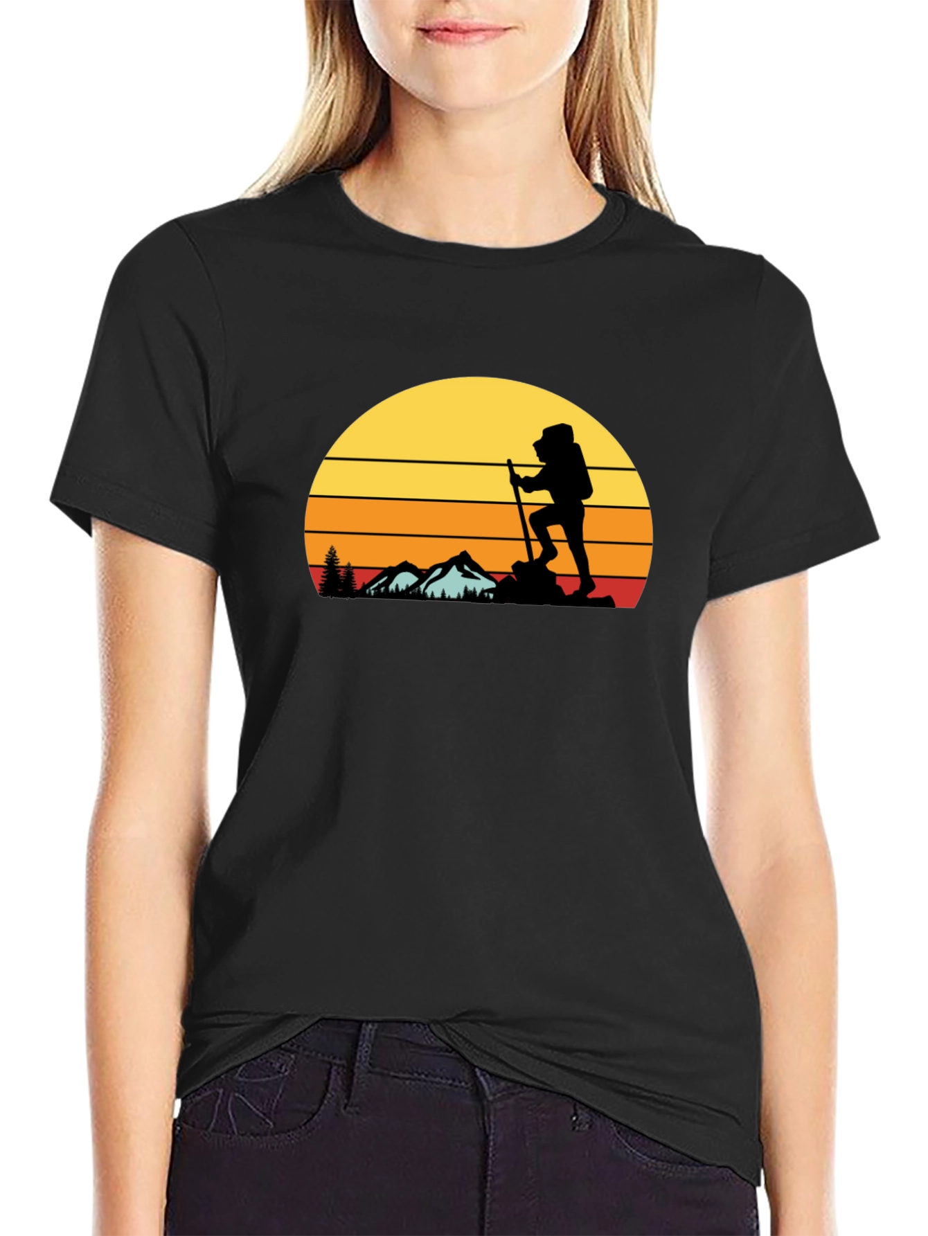 Hiking Sunset T-Shirt - Adventure Awaits!