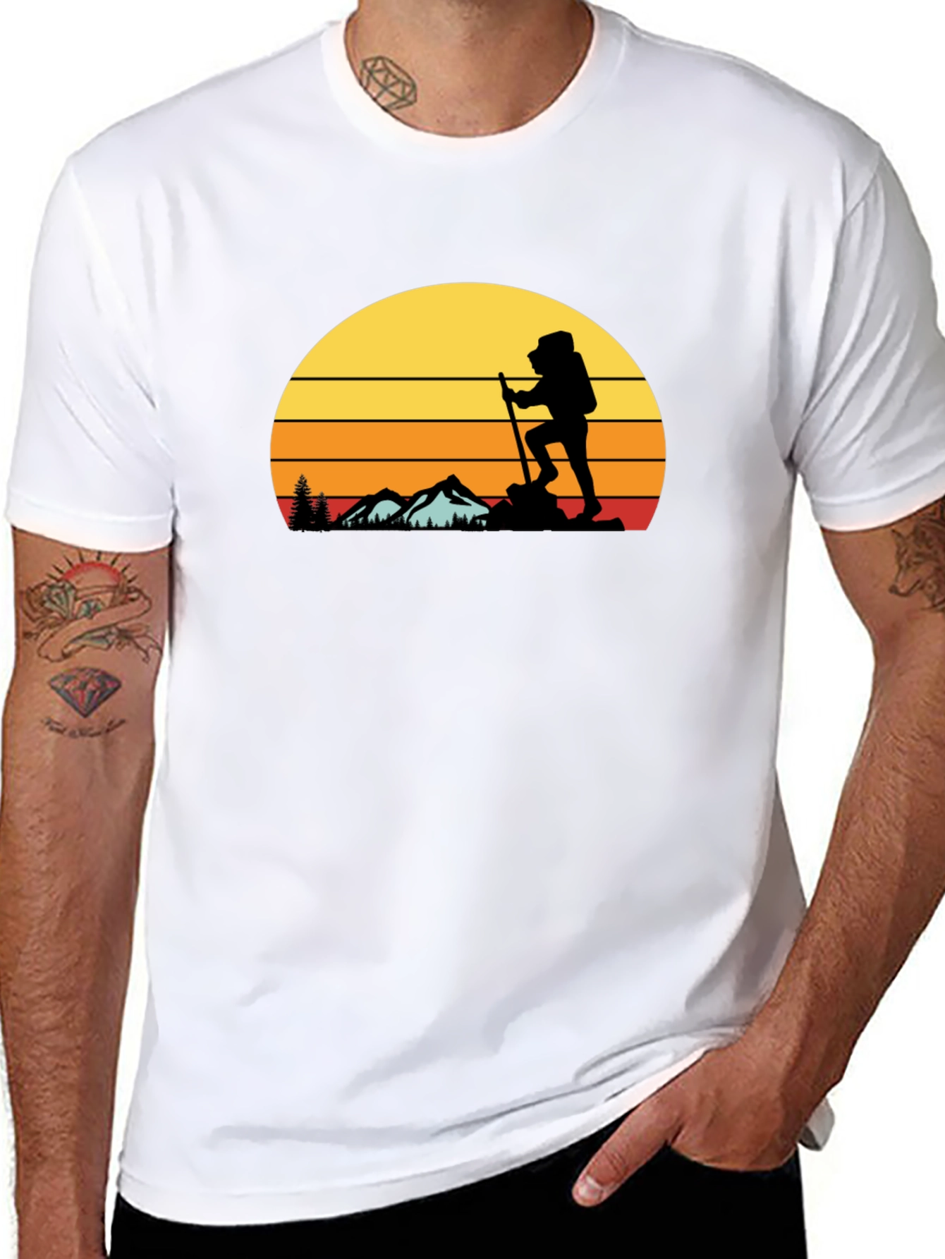 Hiking Sunset T-Shirt - Adventure Awaits!