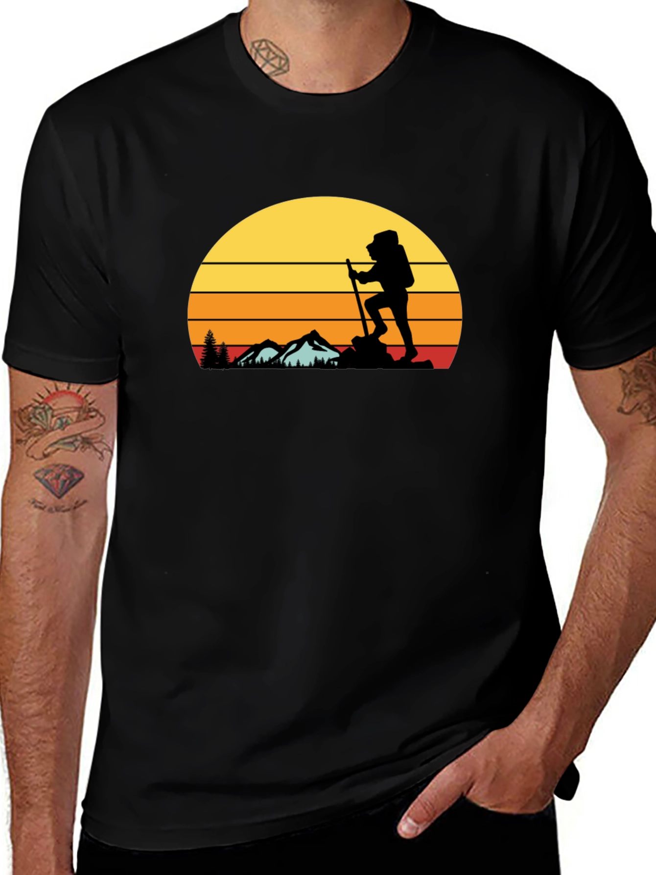 Hiking Sunset T-Shirt - Adventure Awaits!