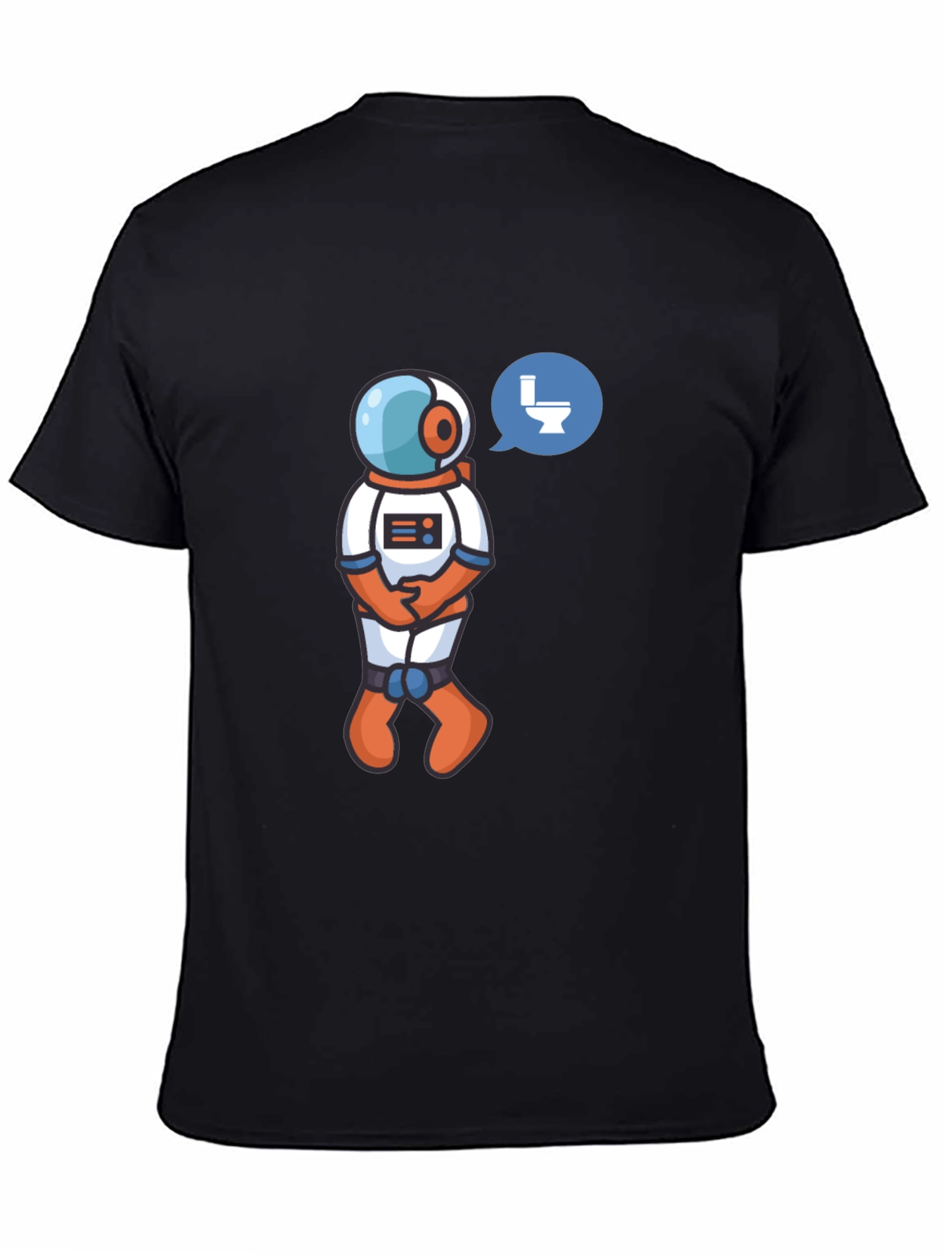 Astronaut Toilet Humor T-Shirt - Black