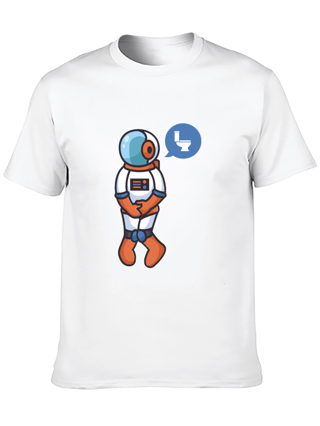 Astronaut Toilet Humor T-Shirt - Black