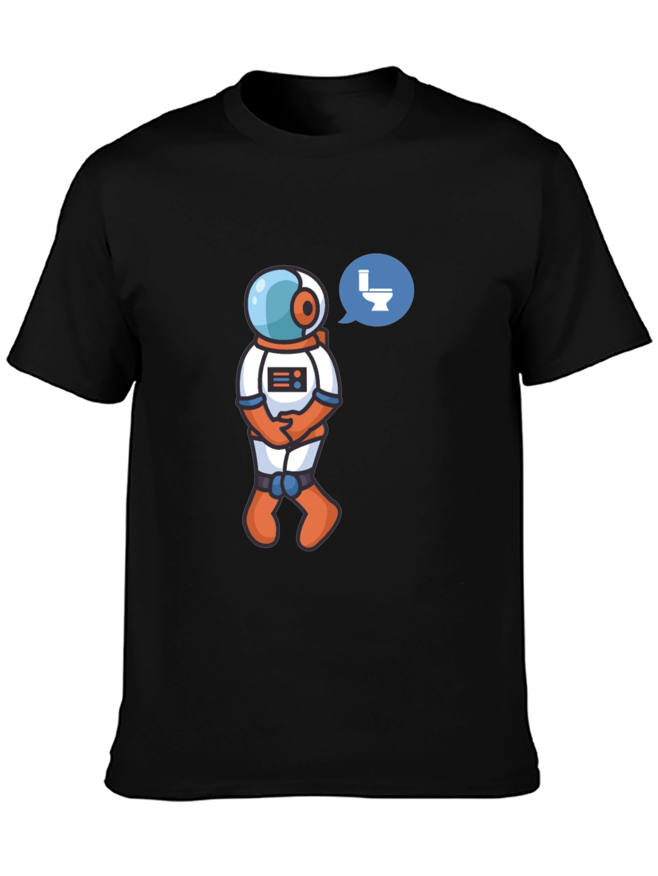 Astronaut Toilet Humor T-Shirt - Black