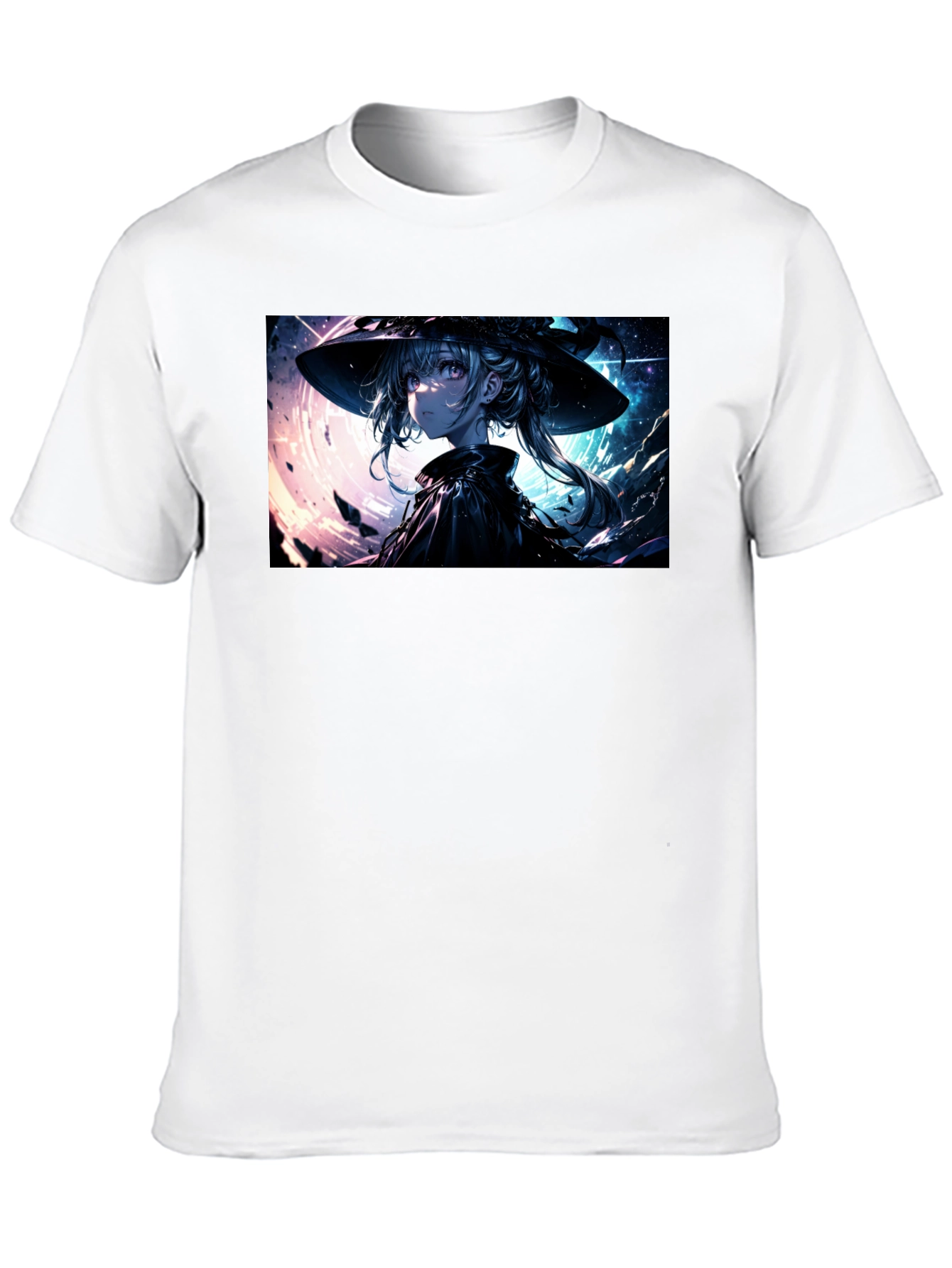 Anime Witch Graphic Black T-Shirt