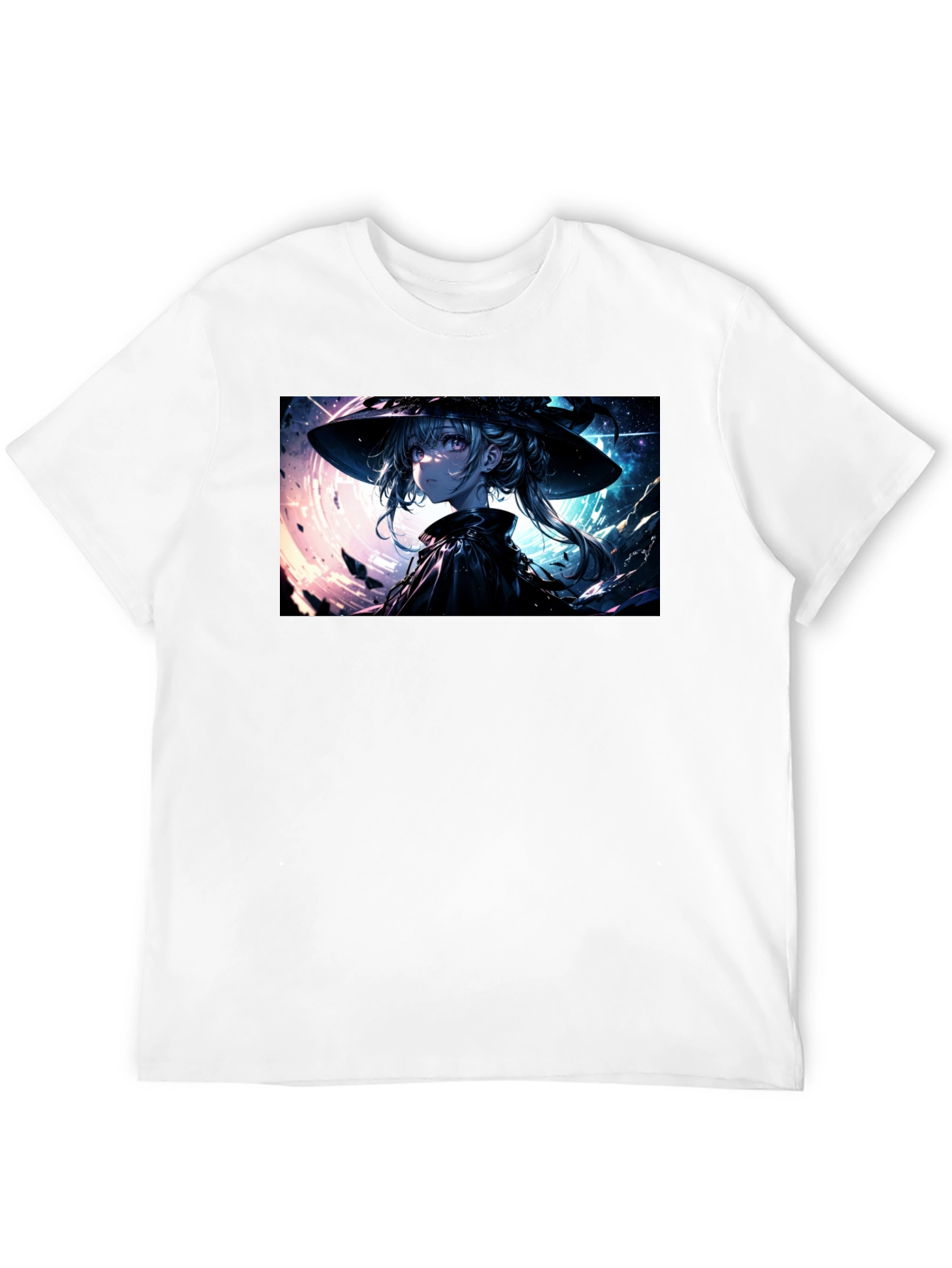 Anime Witch Graphic Black T-Shirt