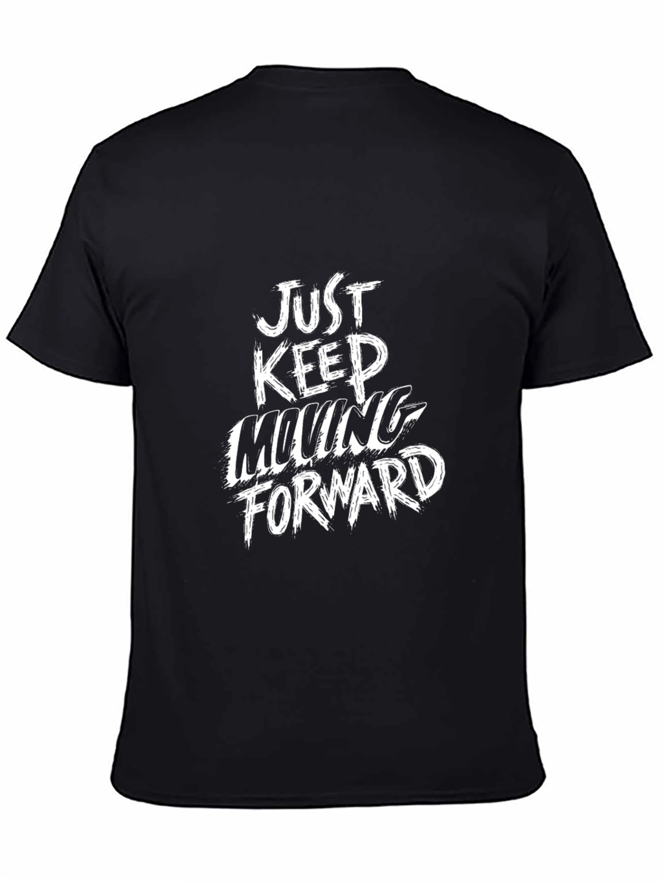 Inspirational Graphic Print Tee - Keep Moving Forward