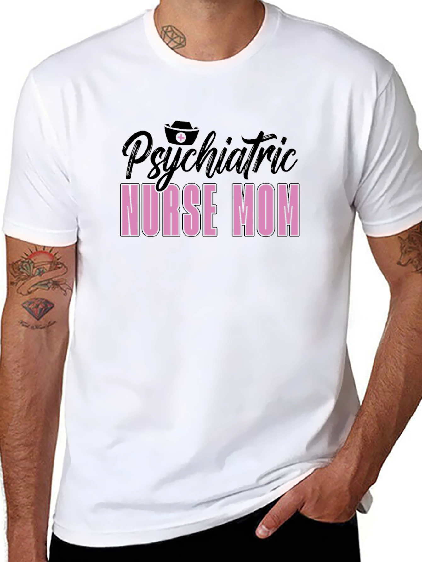 Psychiatric Nurse Mom T-Shirt - Black