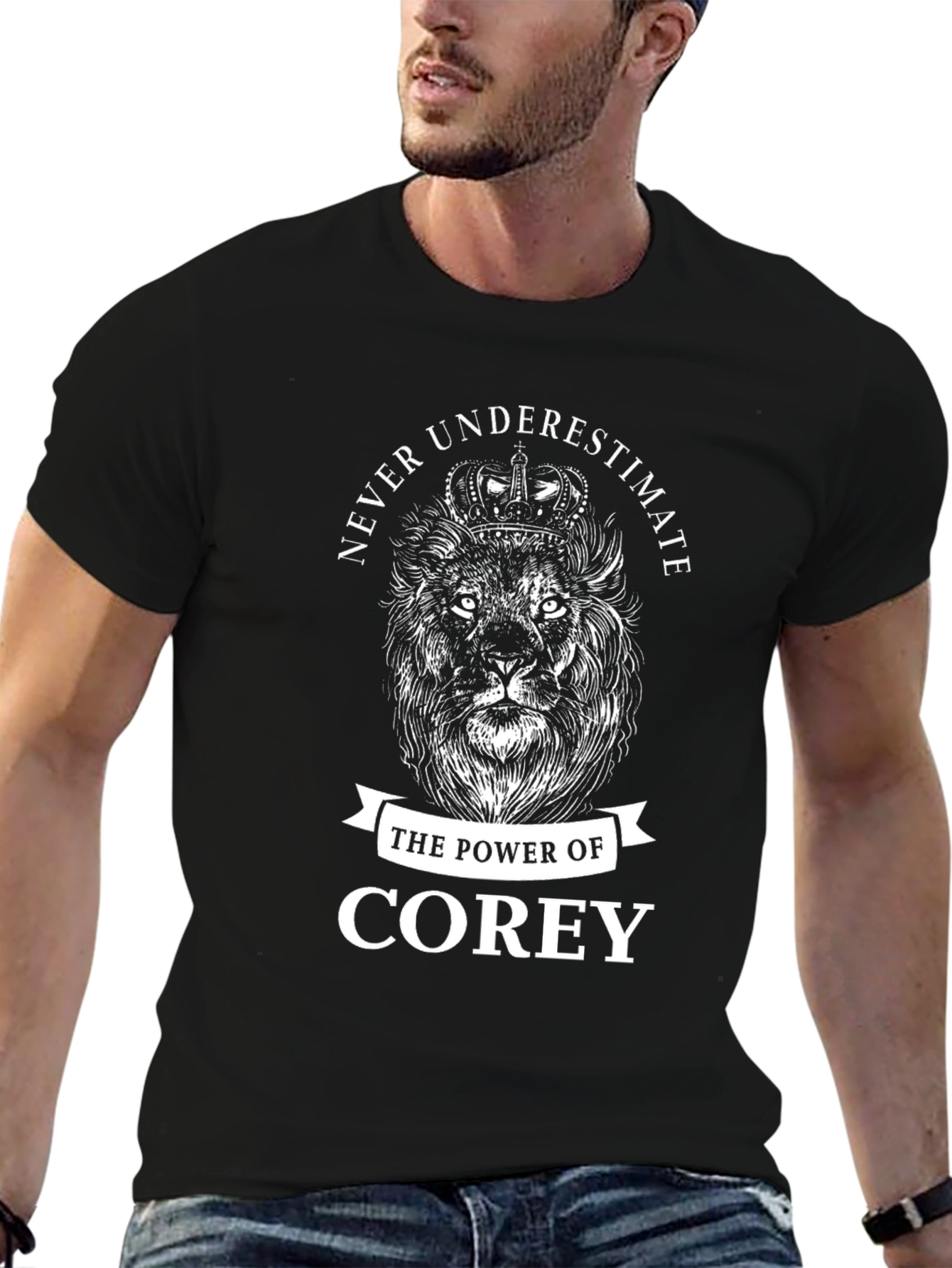 Never Underestimate Corey Lion Graphic T-Shirt