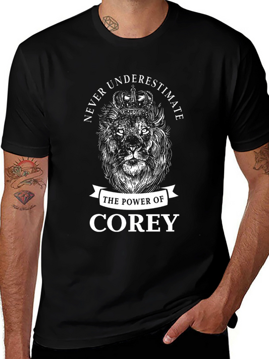 Never Underestimate Corey Lion Graphic T-Shirt