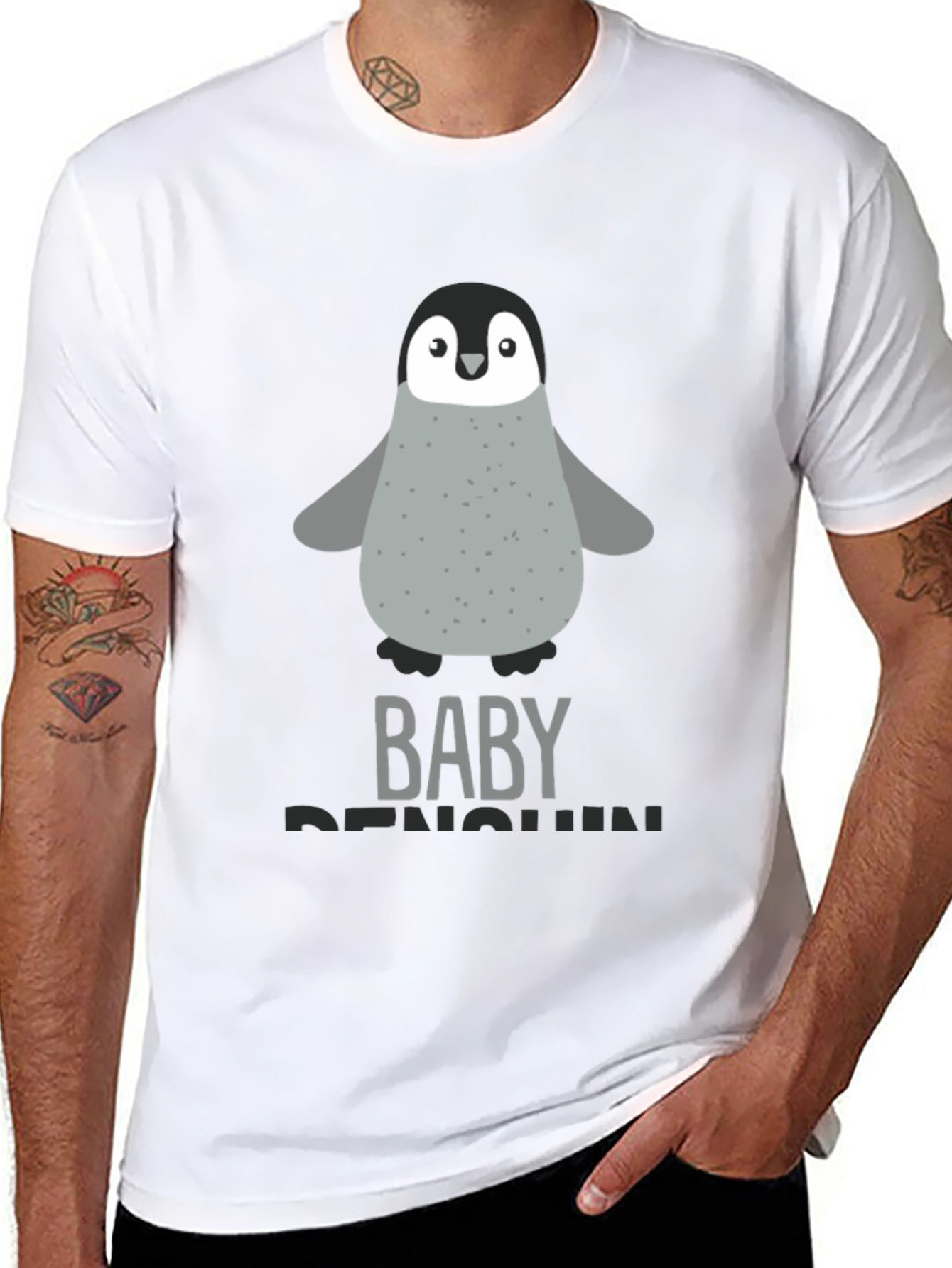 Baby Penguin Graphic Tee - Cute Animal T-Shirt