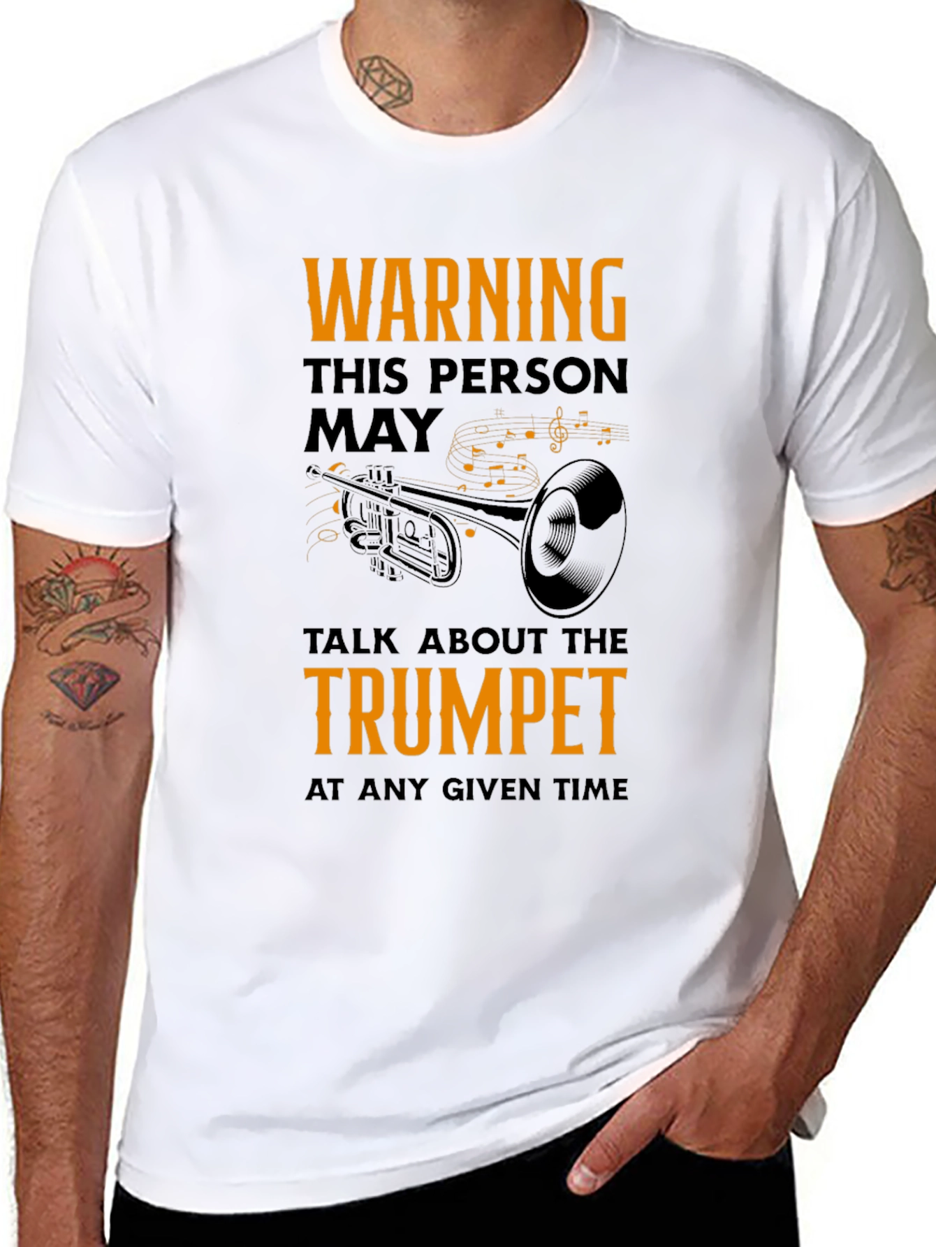 Warning Trumpet Player T-Shirt