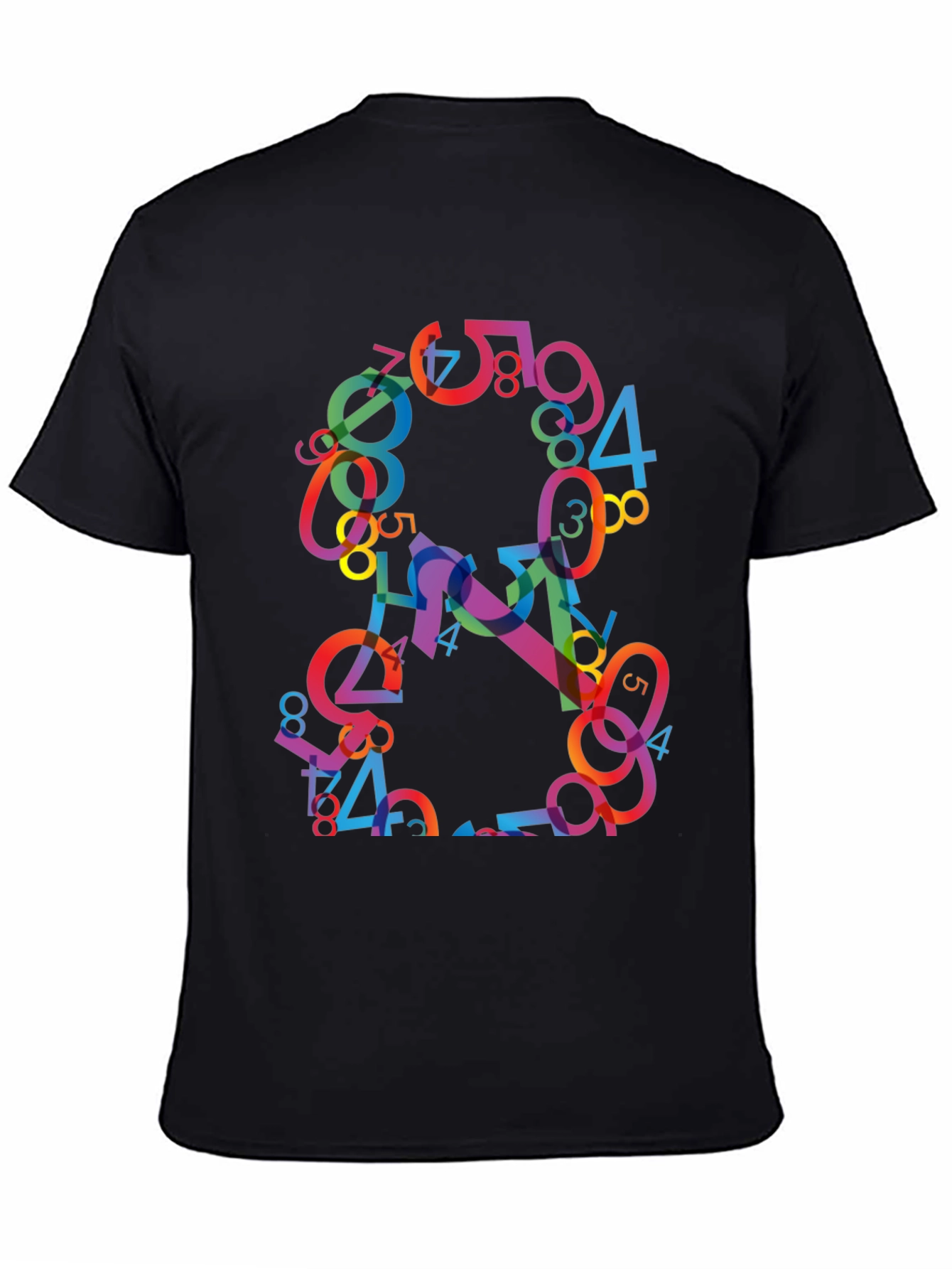 Abstract Number Graphic T-Shirt