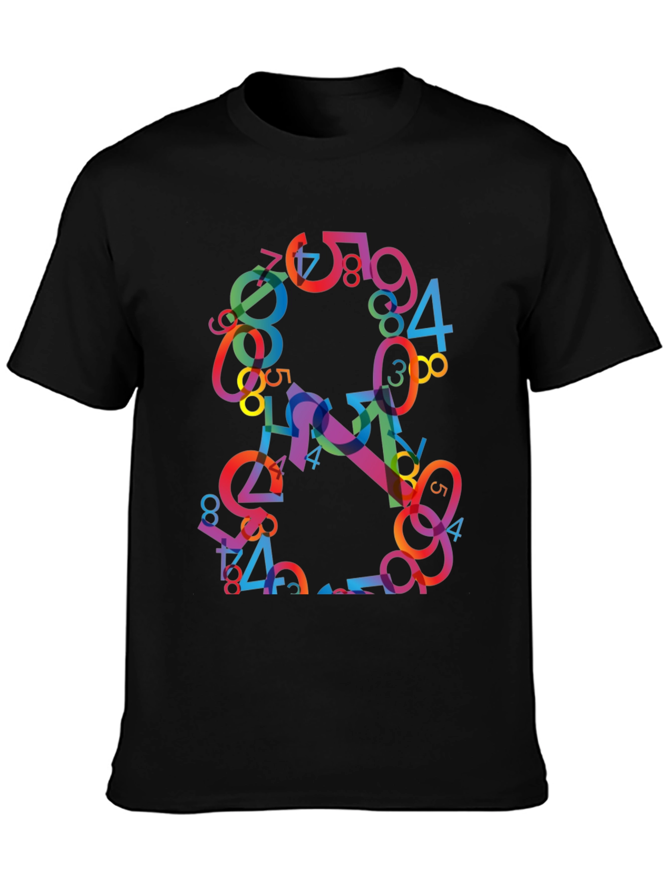 Abstract Number Graphic T-Shirt