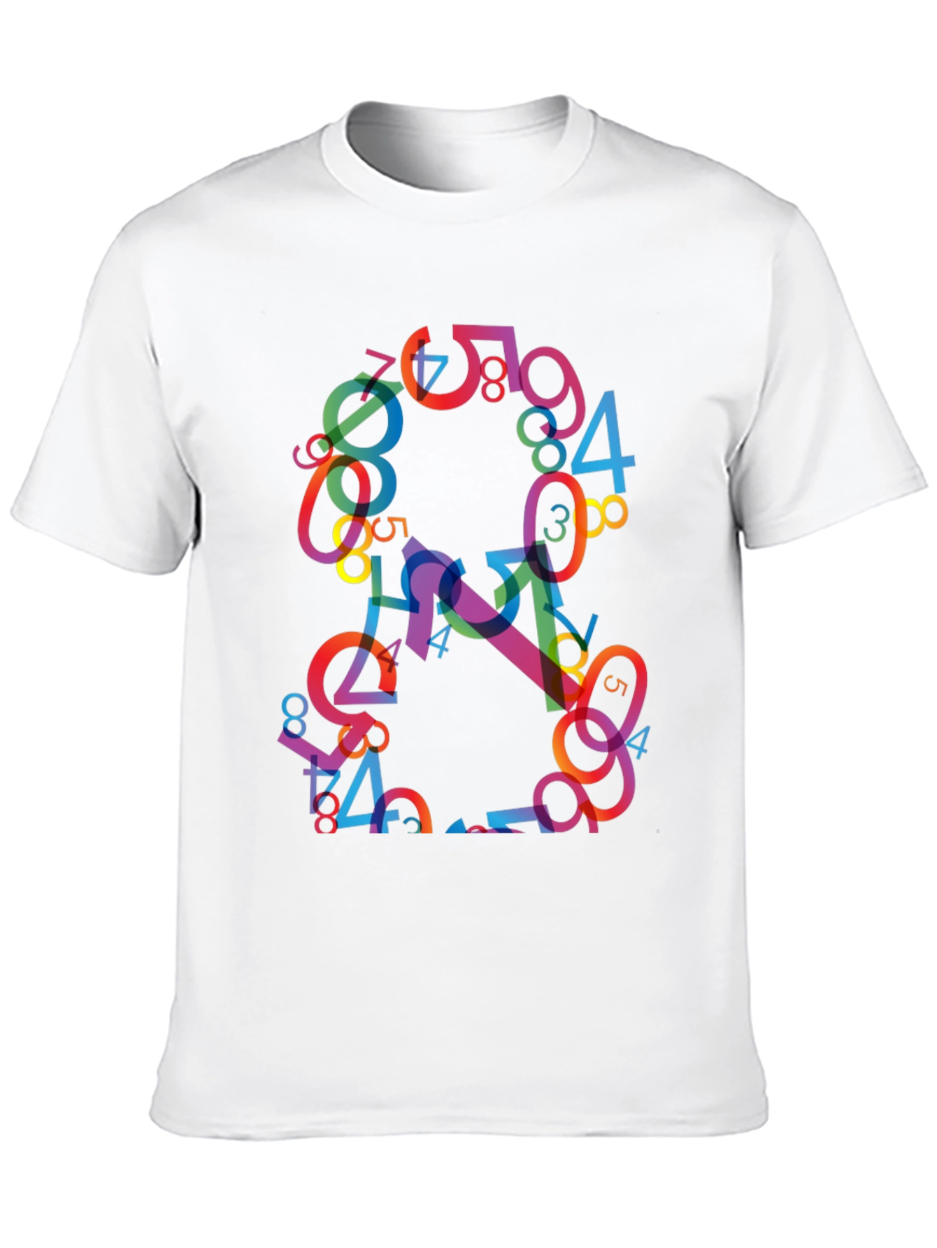 Abstract Number Graphic T-Shirt