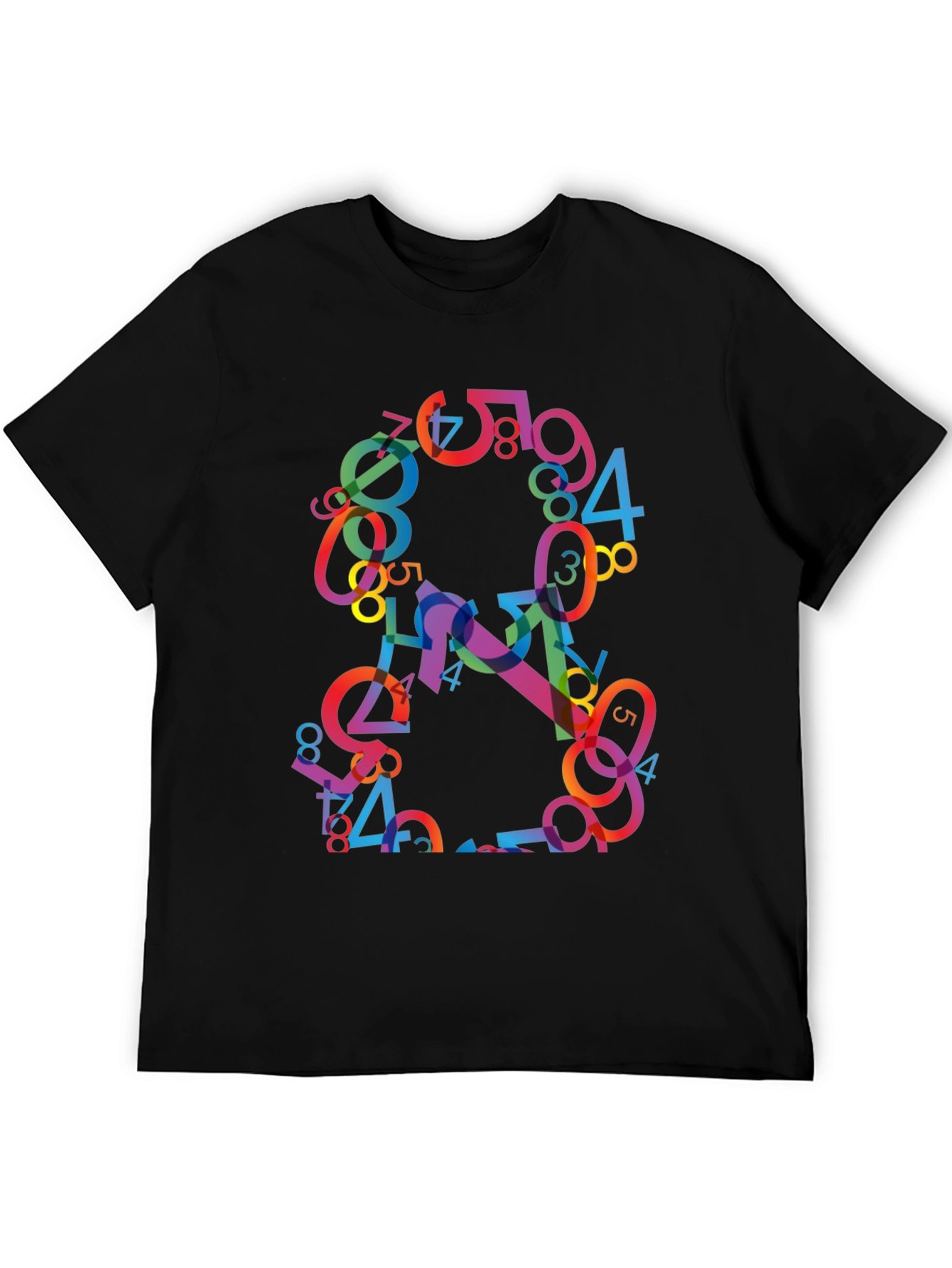 Abstract Number Graphic T-Shirt