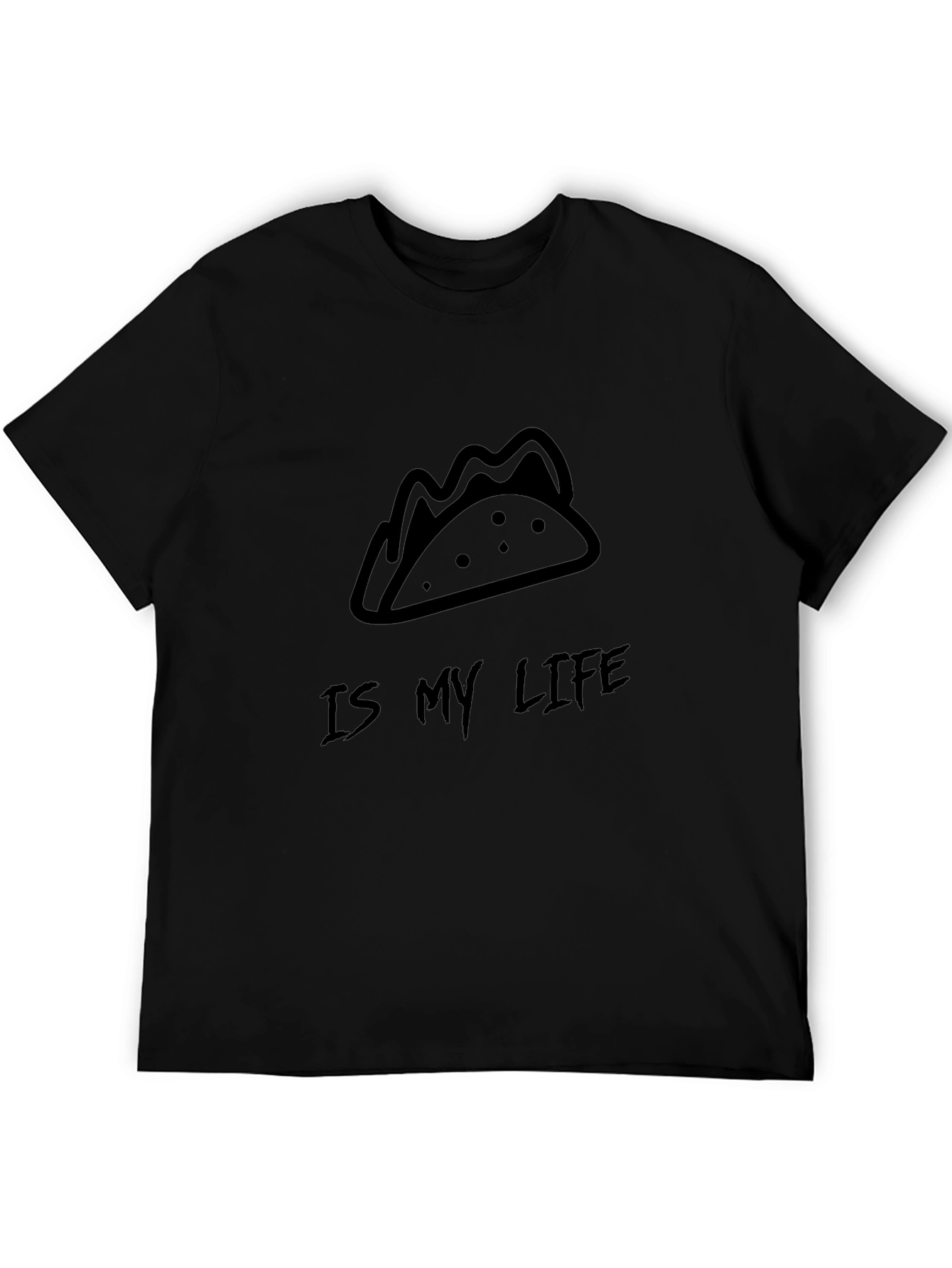 Taco Life Black Graphic Tee - Soft Cotton Blend