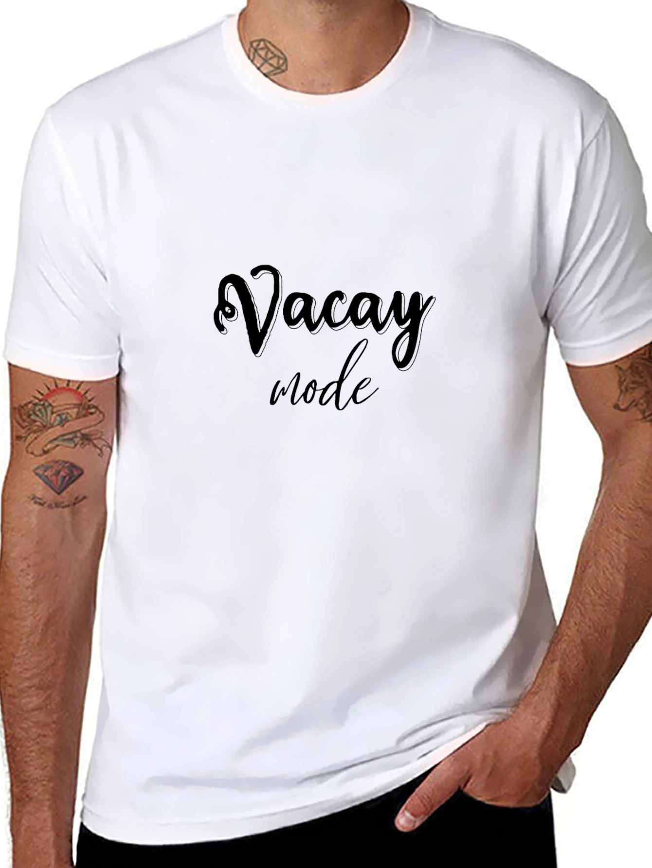 Vacay Mode T-Shirt - Soft Cotton Black Tee