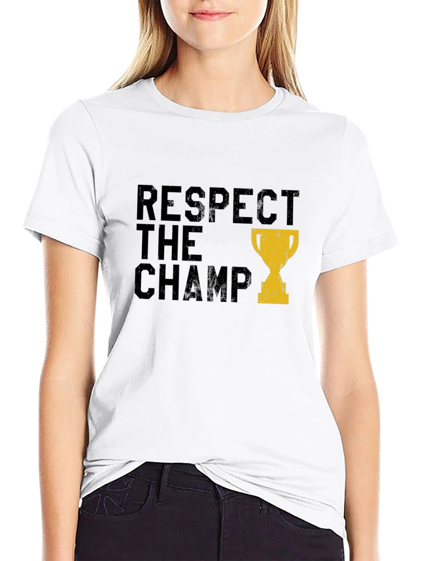 Respect the Champ Graphic Tee - Black