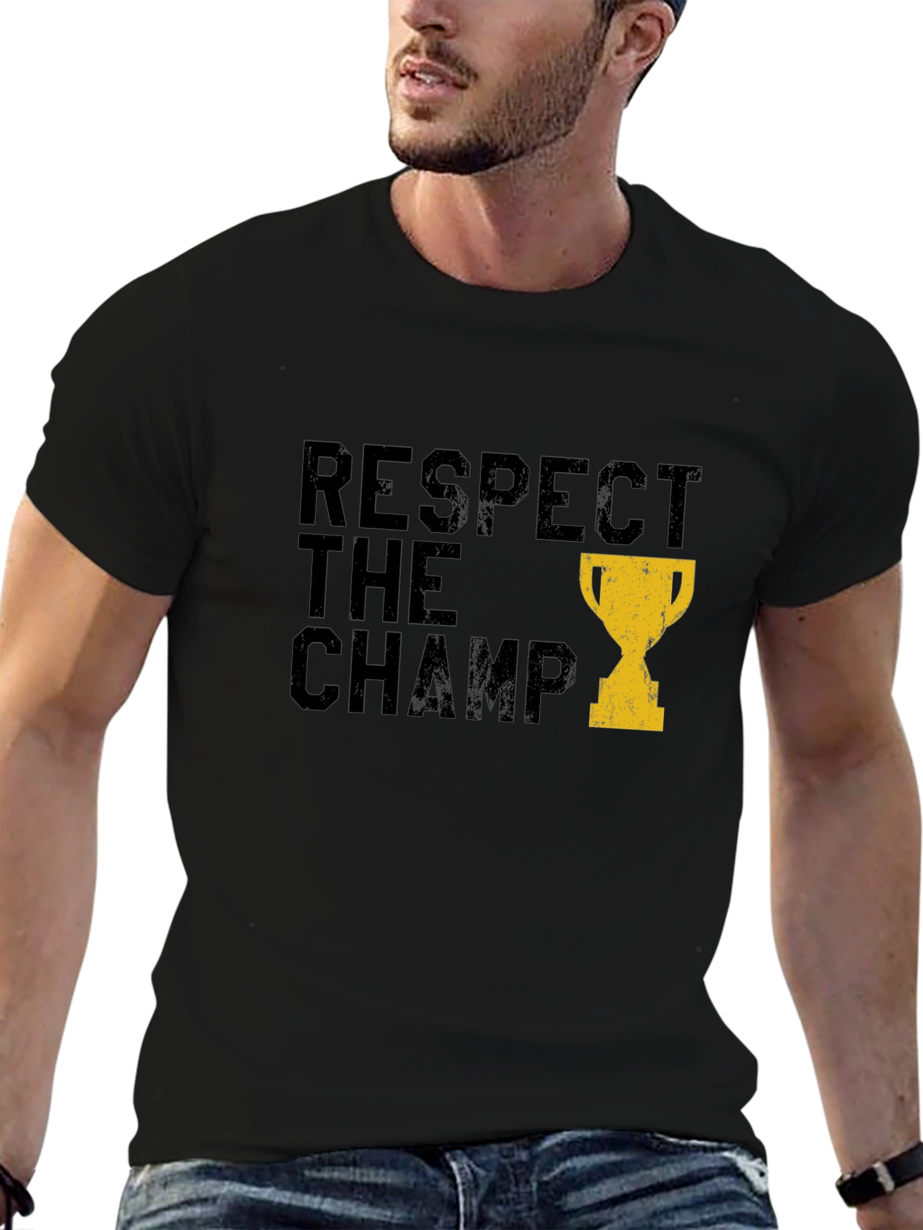 Respect the Champ Graphic Tee - Black