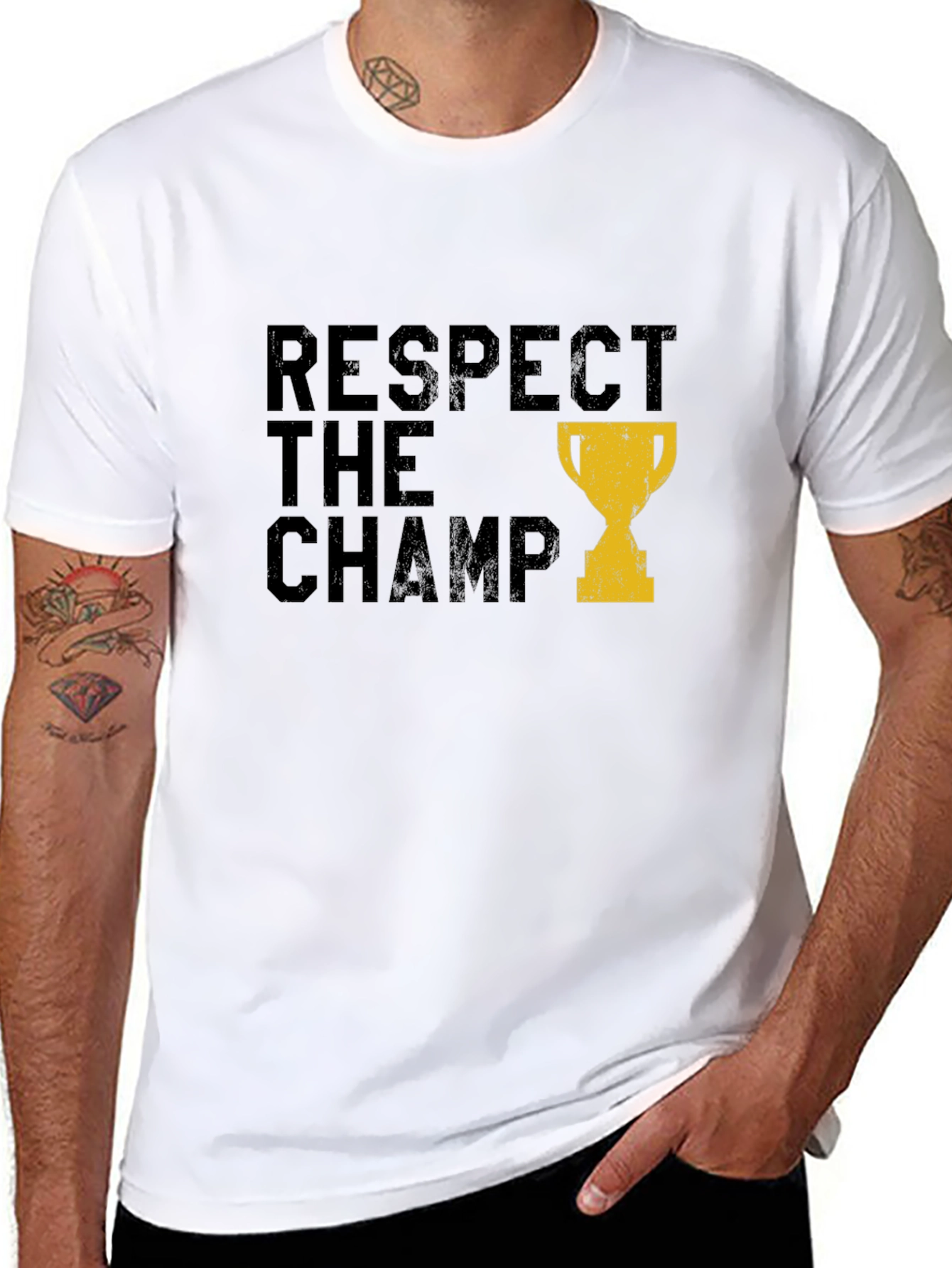 Respect the Champ Graphic Tee - Black