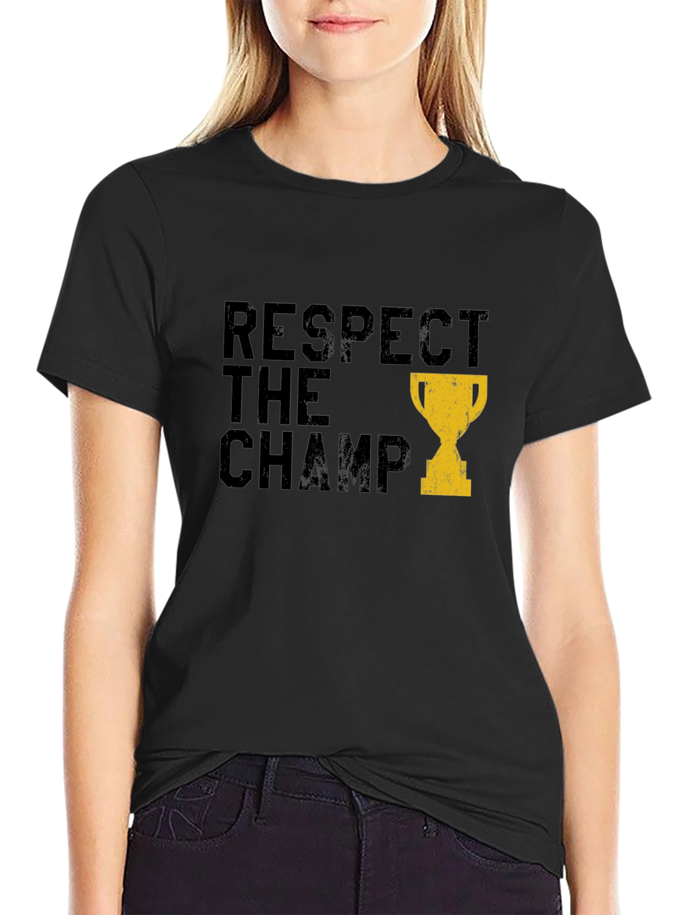 Respect the Champ Graphic Tee - Black