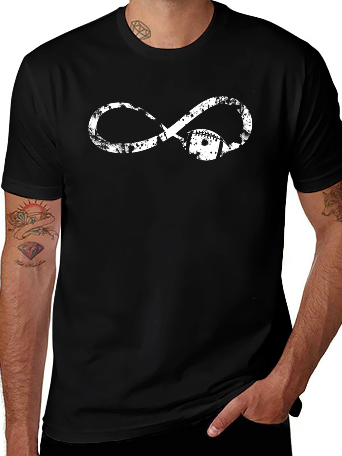 Infinity Football Graphic Tee - Black
