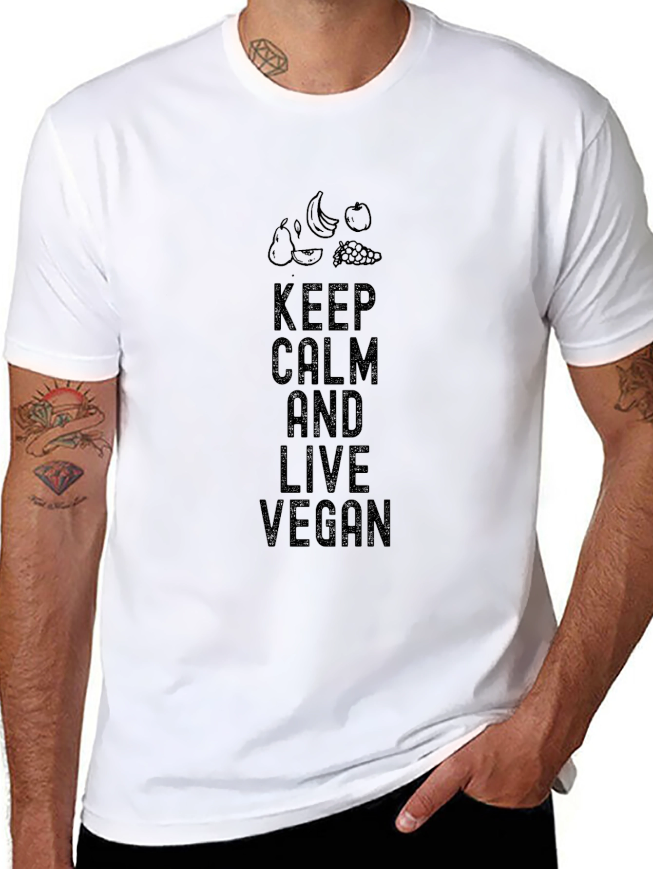 Keep Calm and Live Vegan T-Shirt