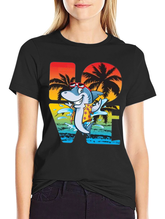 Shark Love Tropical T-Shirt
