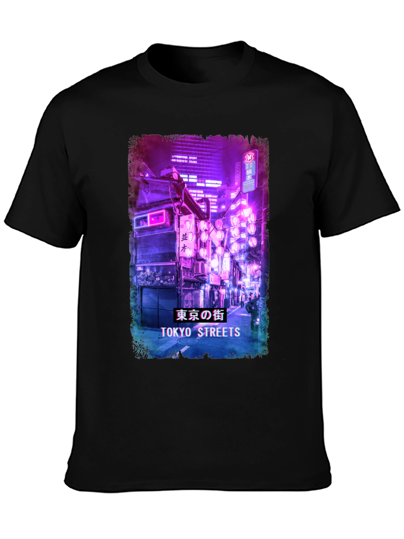 Tokyo Streets Graphic Print Black T-Shirt