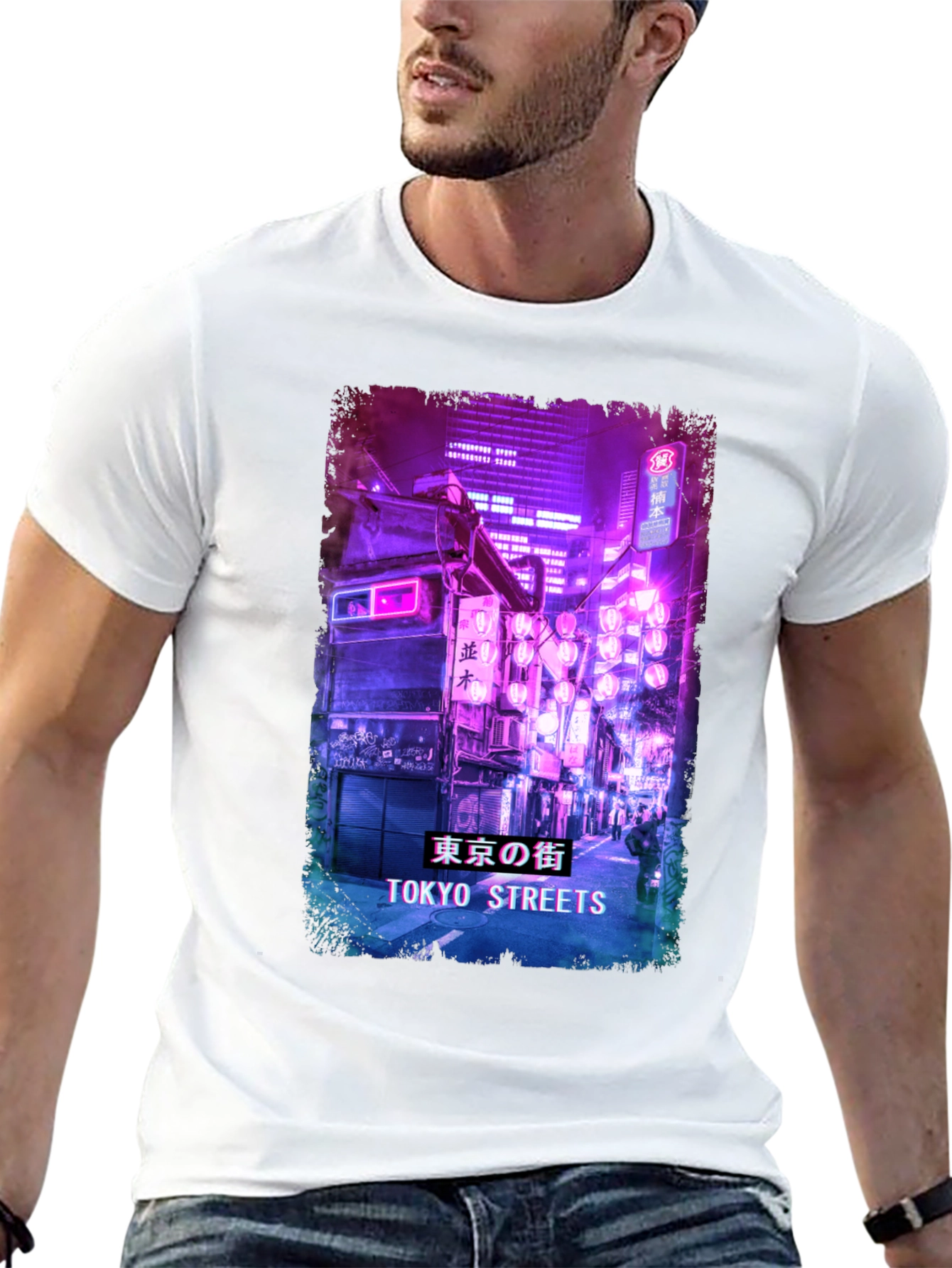 Tokyo Streets Graphic Print Black T-Shirt