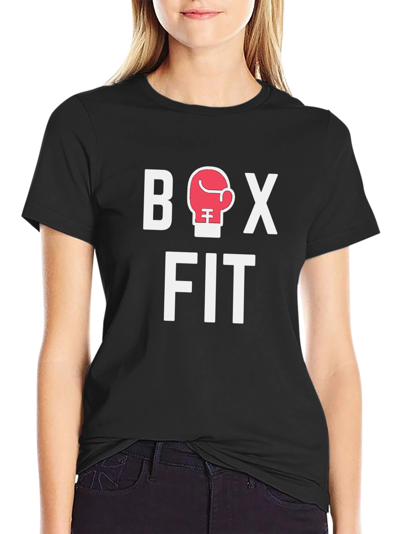 Box Fit Black T-Shirt