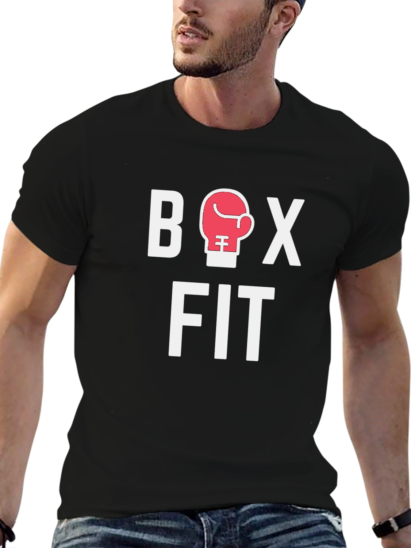 Box Fit Black T-Shirt